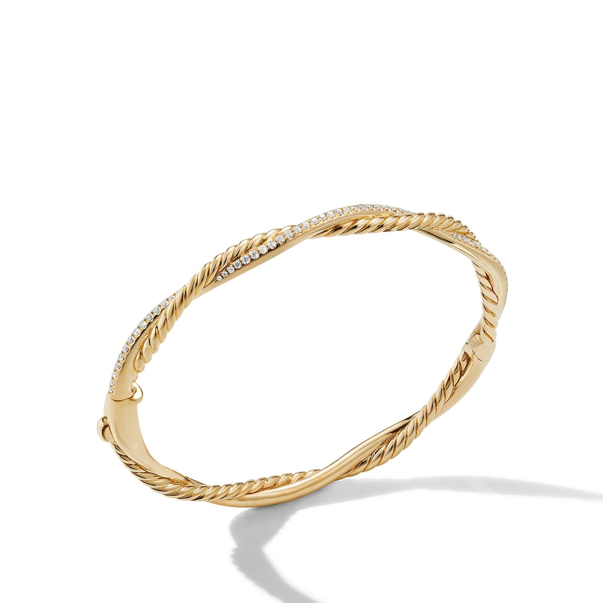 Petite Infinity Bracelet in 18K Yellow Gold with Pavé Diamonds