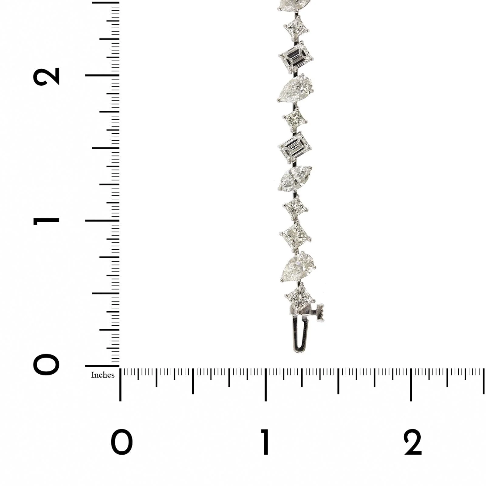 18K White Gold Multi Shape Diamond Bracelet - Image 3
