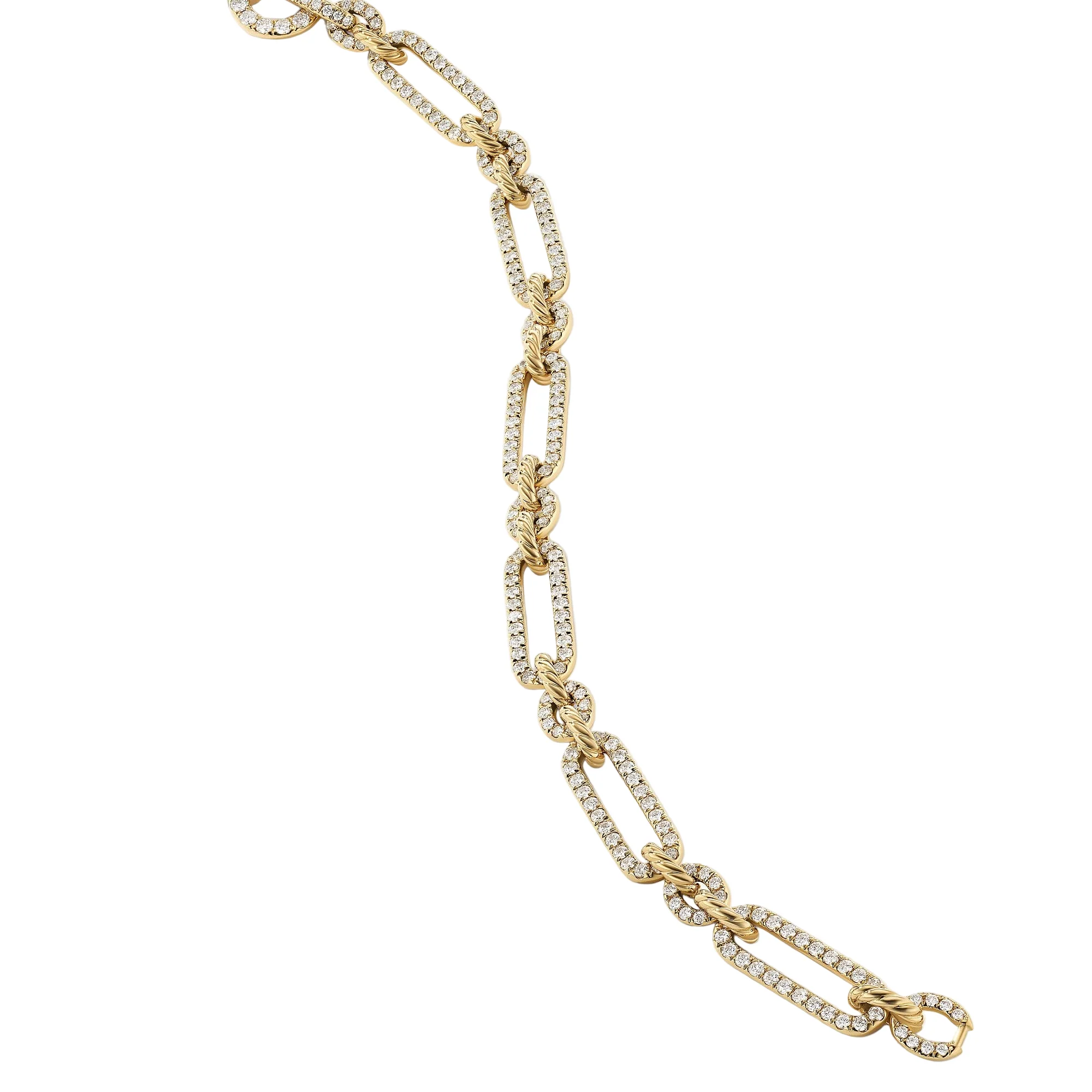 Lexington Chain Bracelet in 18K Yellow Gold with Full Pavé Diamonds - Image 2