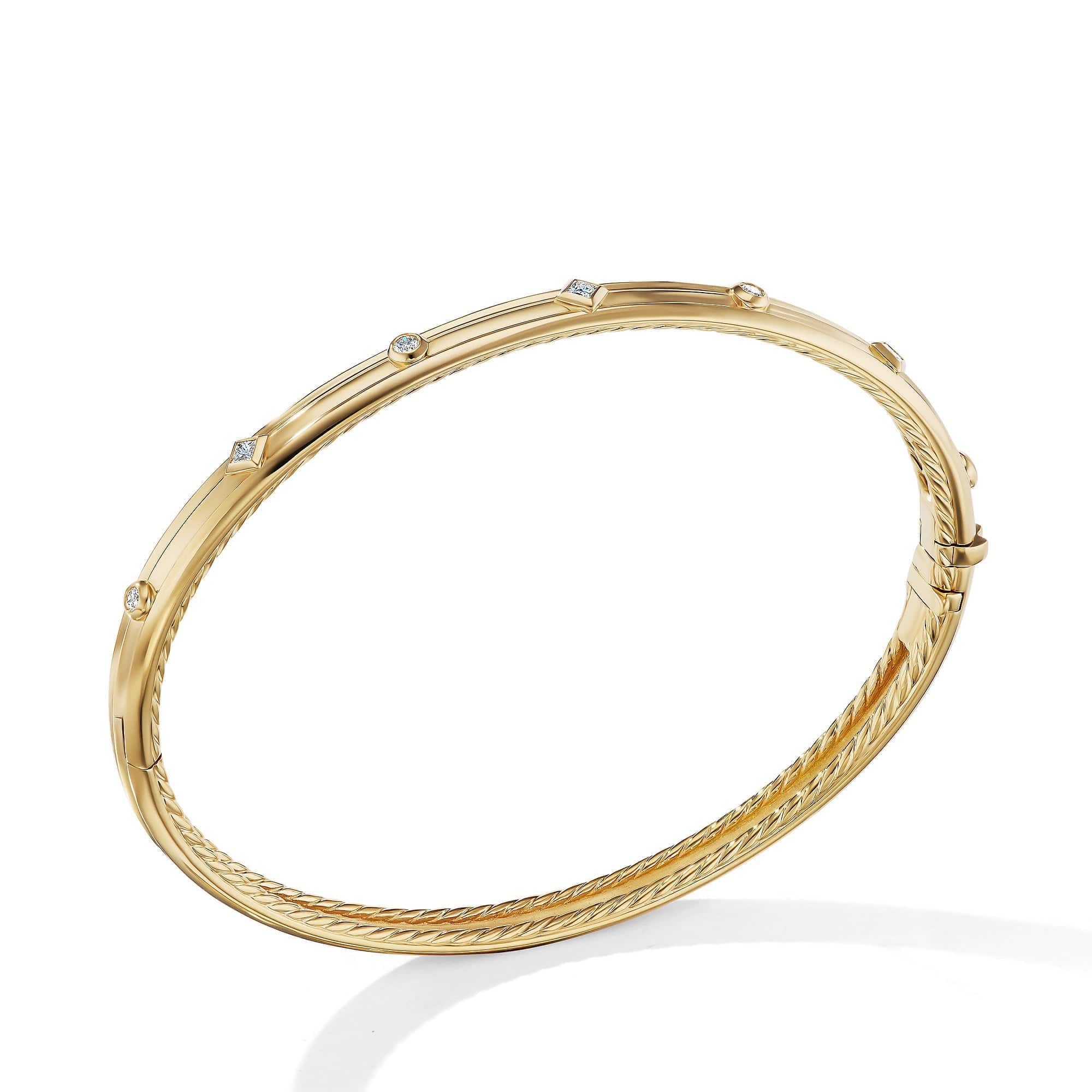 Modern Renaissance Bracelet in 18K Yellow Gold with Diamonds - Image 2