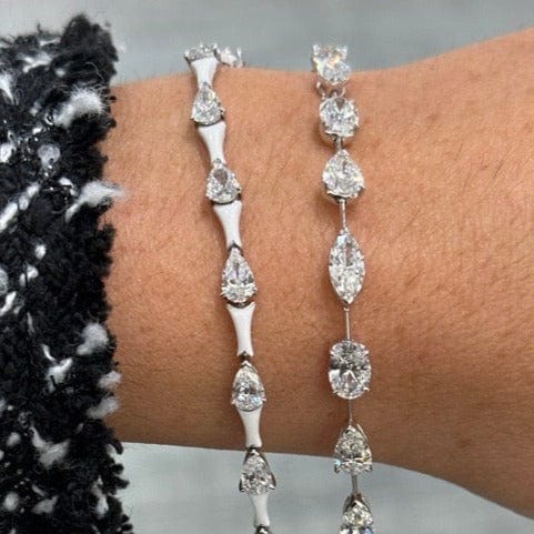 Etho Maria 18K White Gold Multi Shape Diamond Bracelet - Image 2