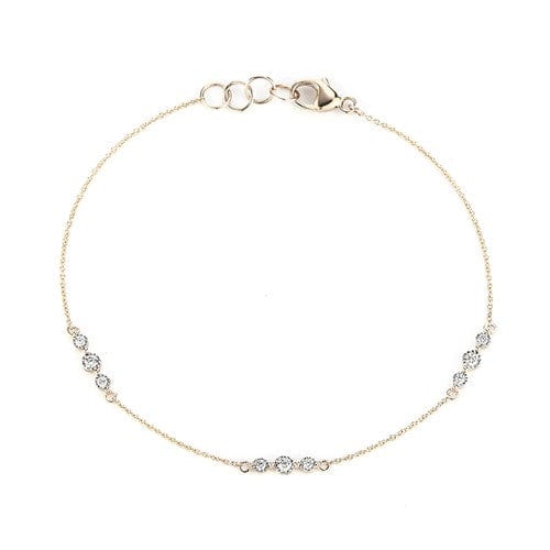 Dana Rebecca 14K Yellow Gold Trio Diamond Station Bracelet