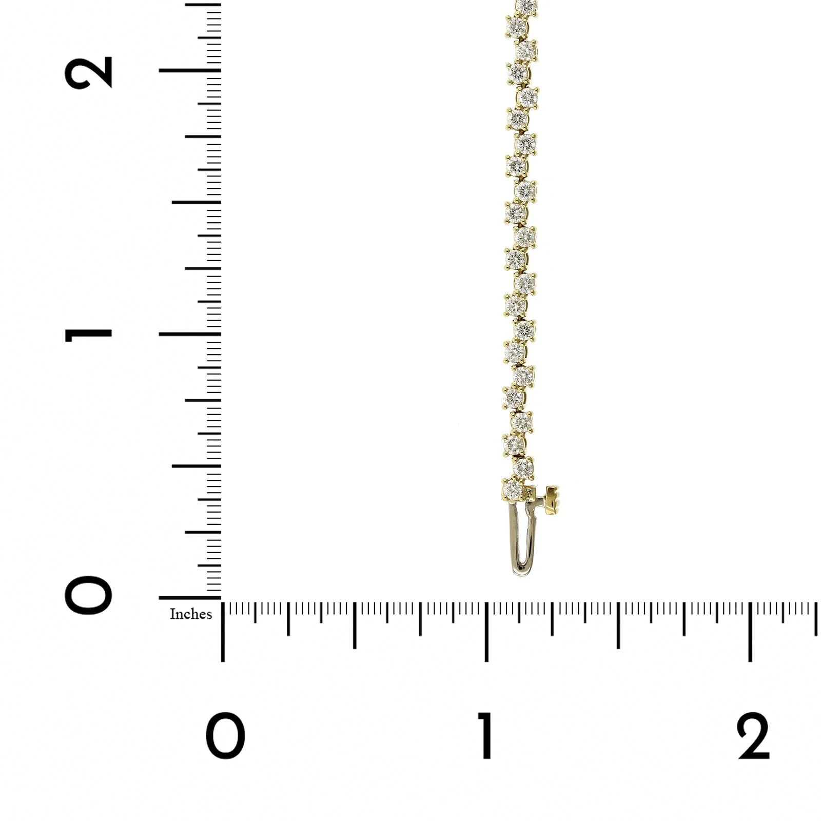 18K Yellow Gold Zigzag Diamond Bracelet - Image 4