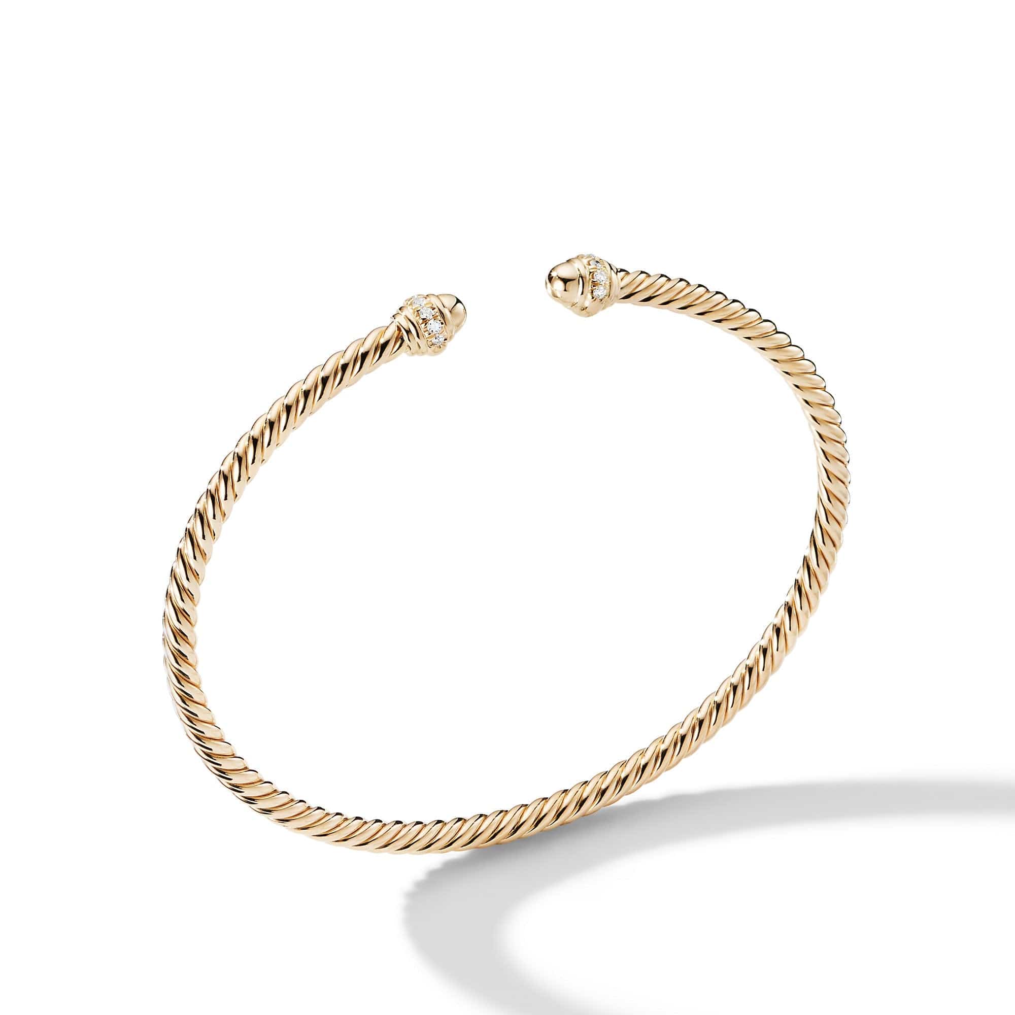 Cable Spira® Bracelet in 18K Gold with Diamonds