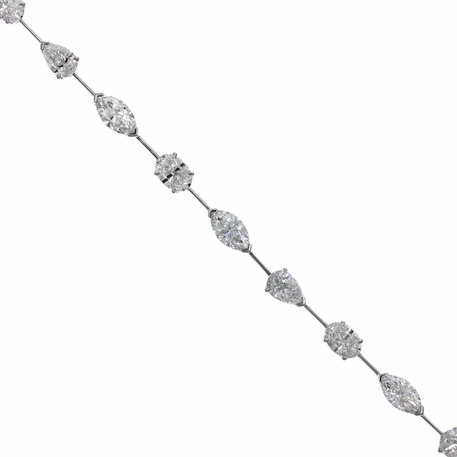 Etho Maria 18K White Gold Multi Shape Diamond Bracelet - Image 2