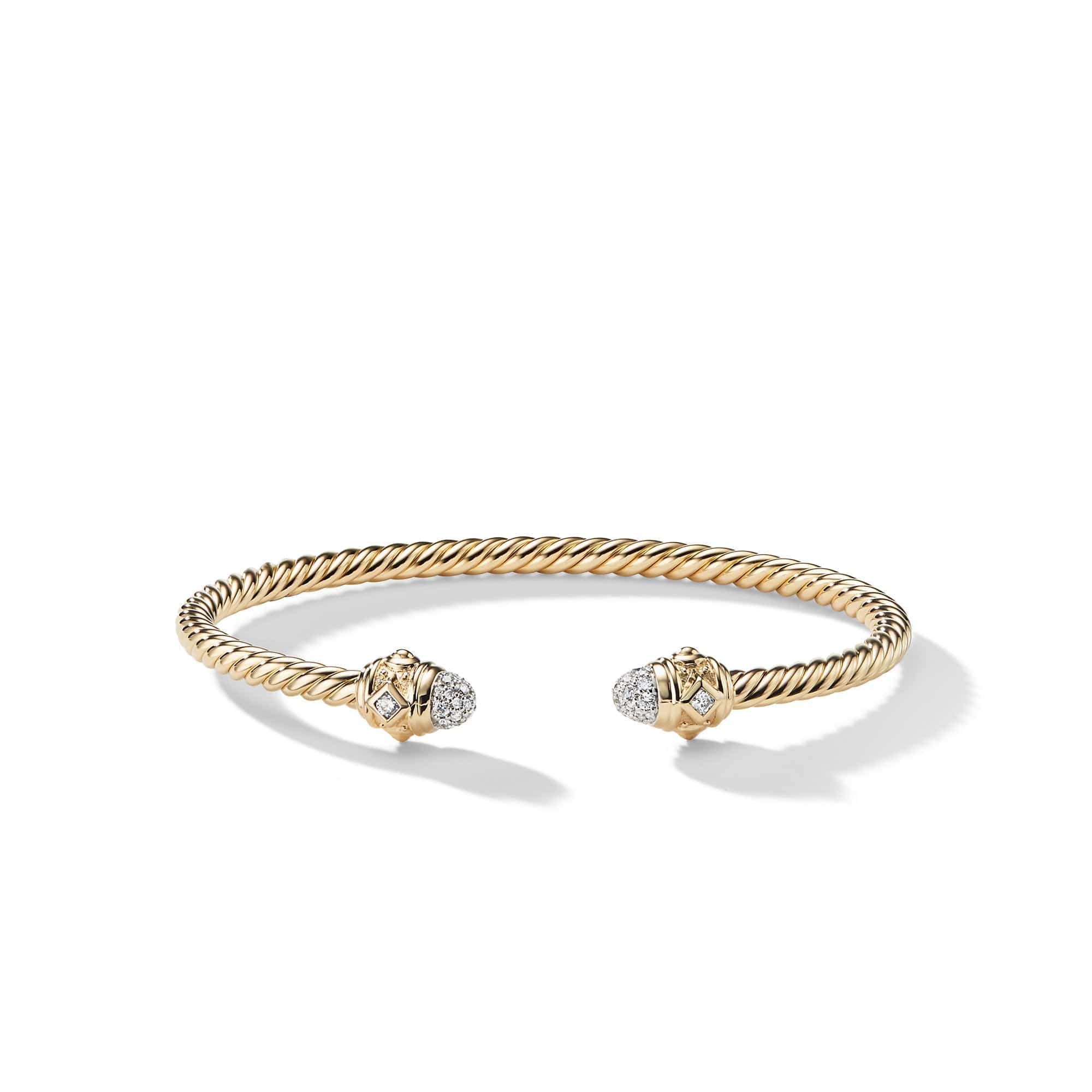 Renaissance Bracelet in 18K Yellow Gold with Pavé Diamonds