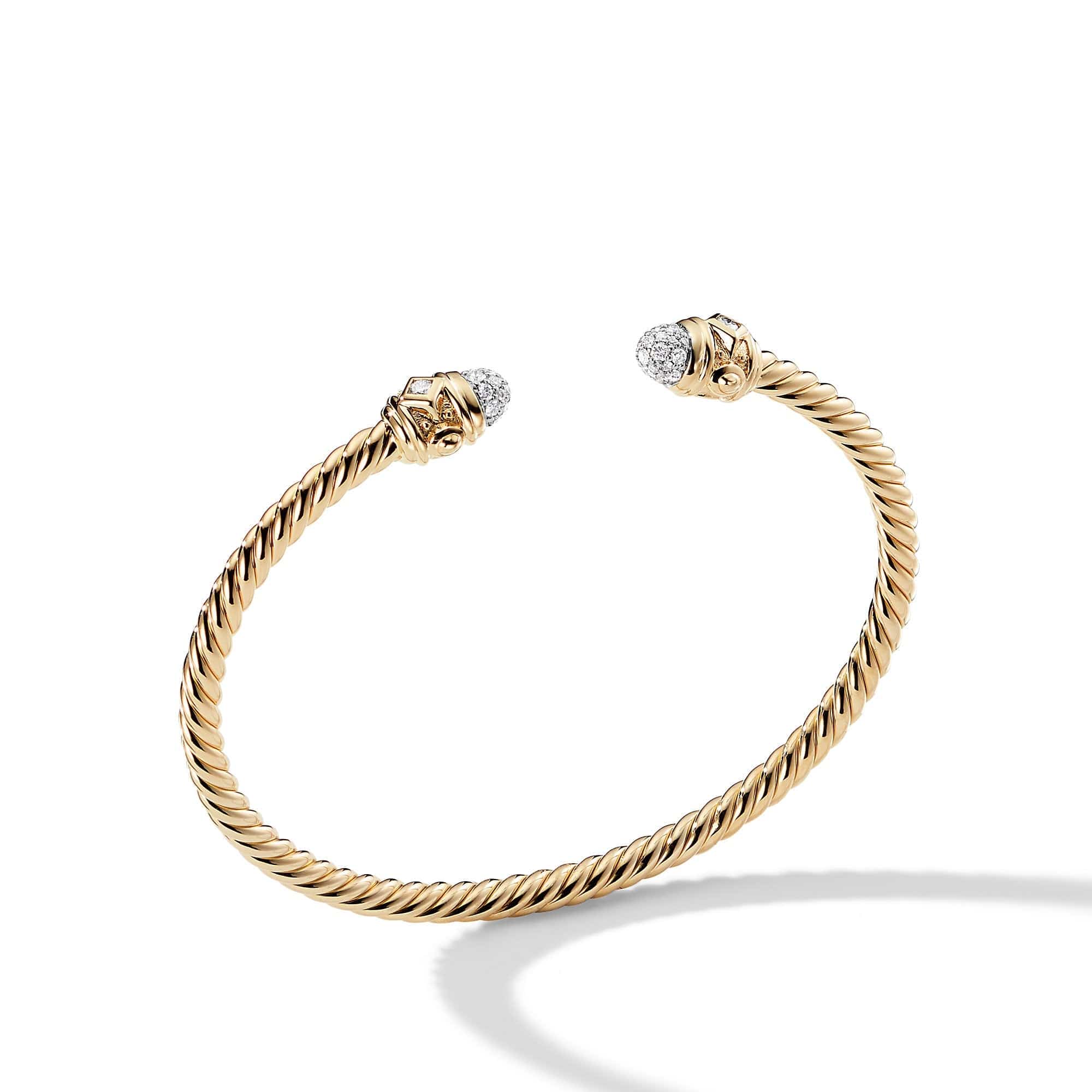 Renaissance Bracelet in 18K Yellow Gold with Pavé Diamonds - Image 3