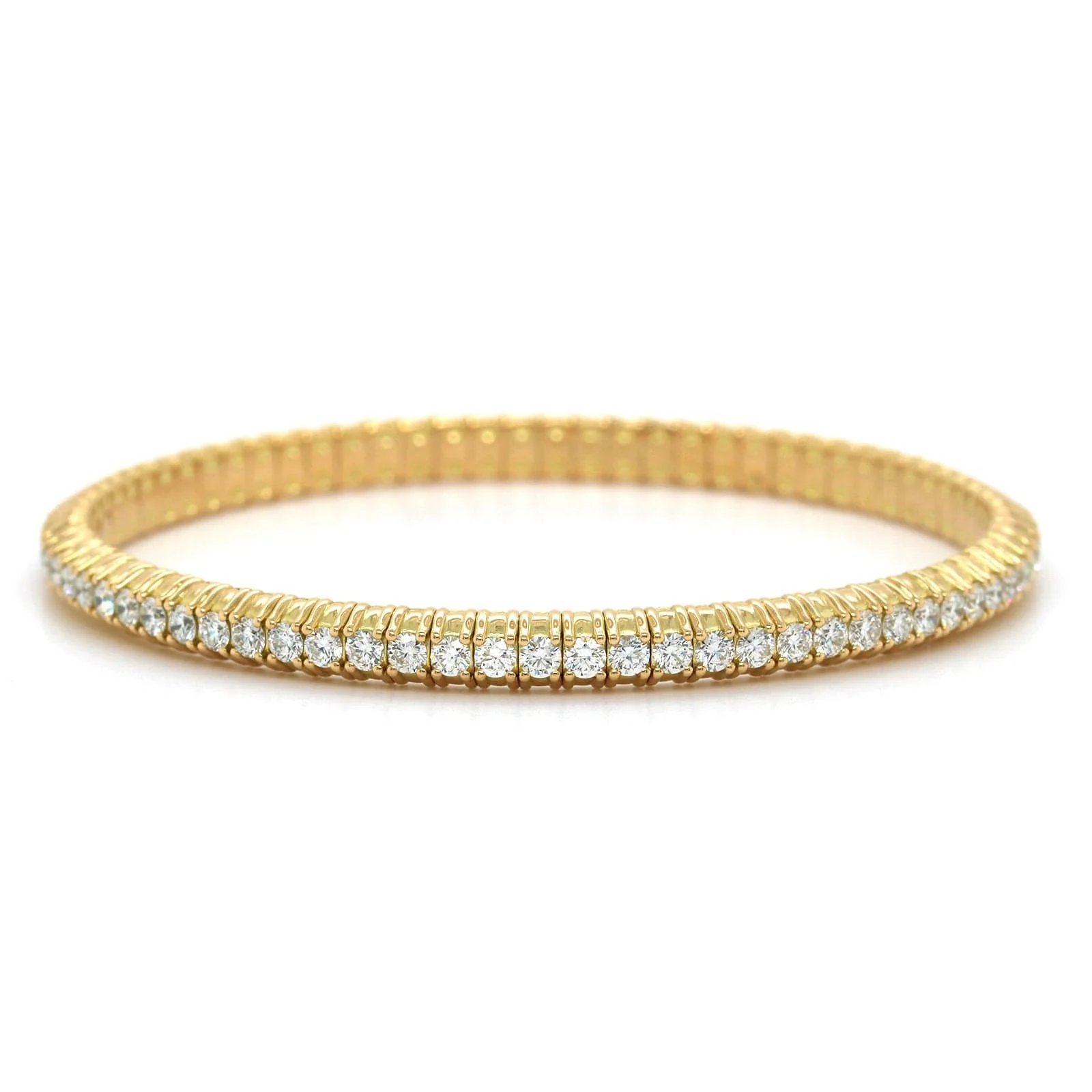 Zydo 18K Yellow Gold Diamond Stretch Bracelet