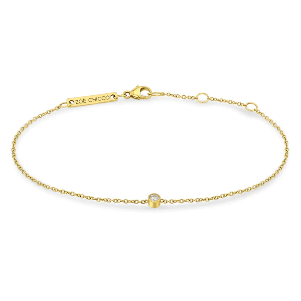 Zoe Chicco 14K Yellow Gold Bezel Set Diamond Bracelet