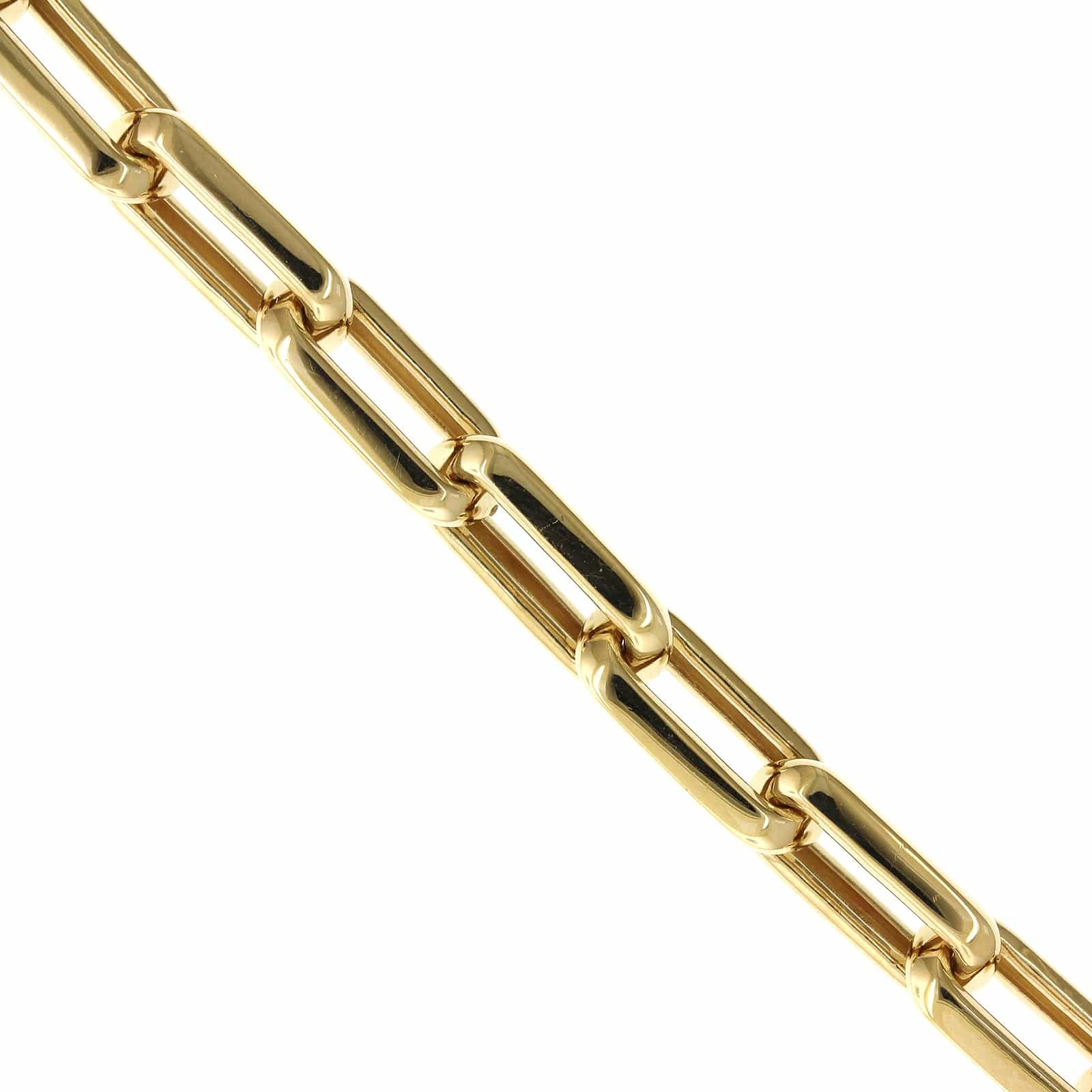 14K Yellow Gold  Diamond Toggle Paperclip Bracelet - Image 3