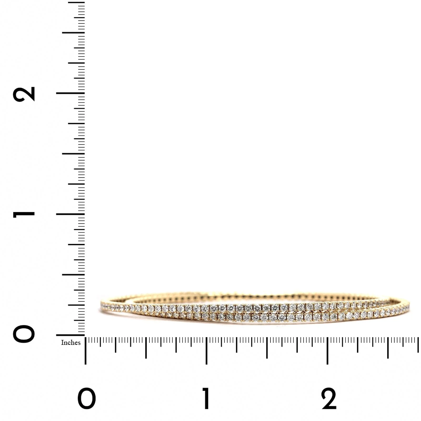 14K Yellow Gold Double Flex Diamond Wrap Bracelet - Image 3