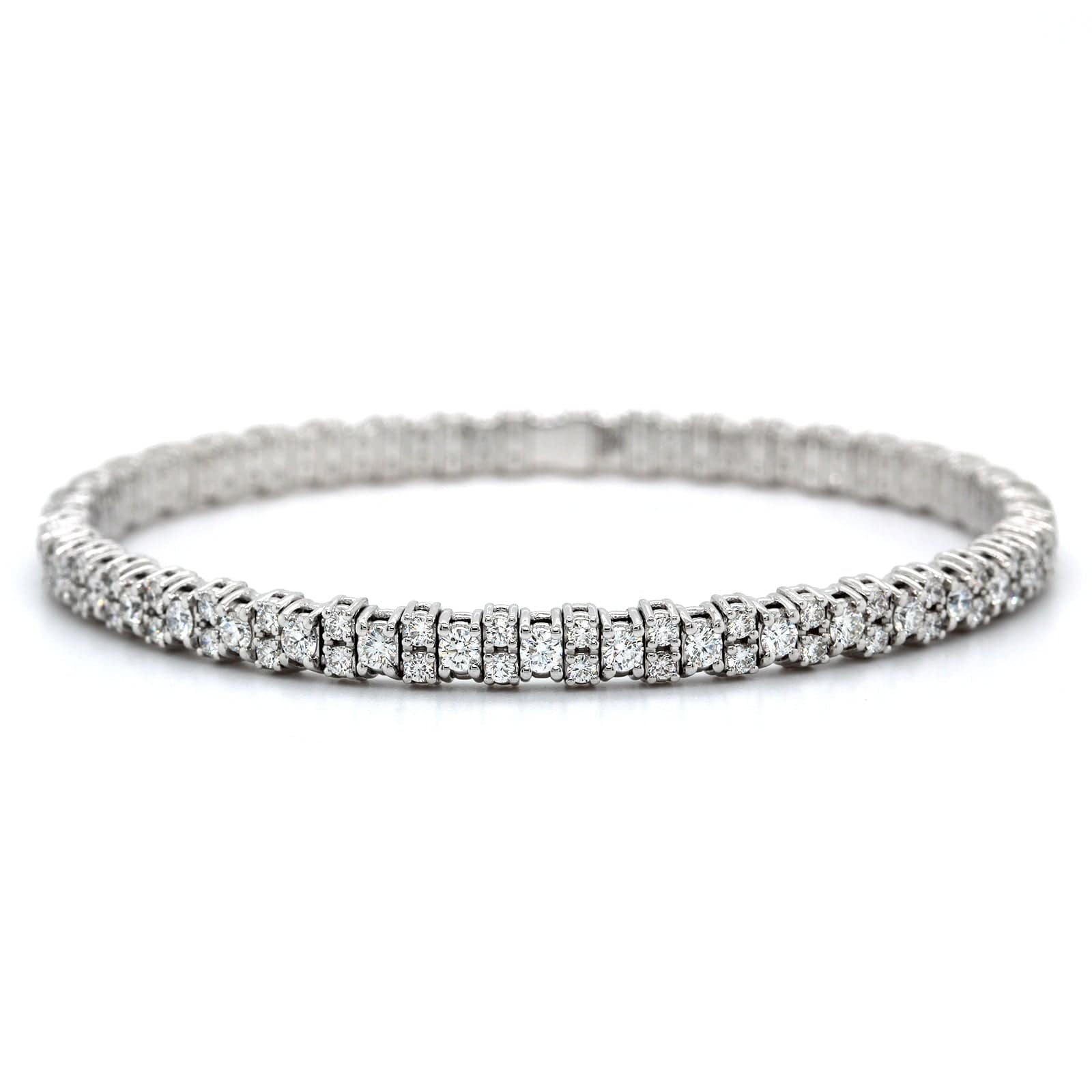 Zydo 18K White Gold Diamond Stretch Bracelet