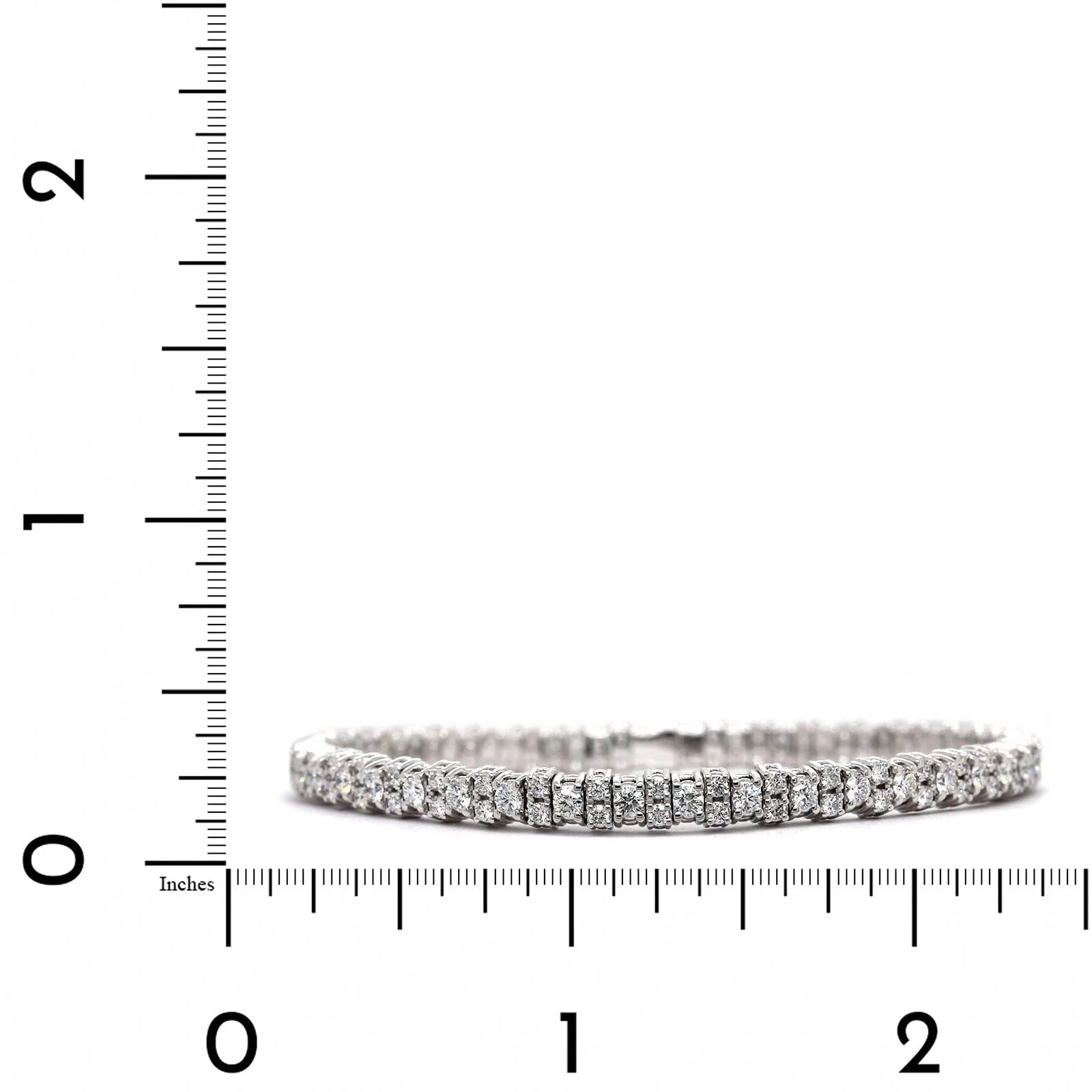 Zydo 18K White Gold Diamond Stretch Bracelet - Image 3