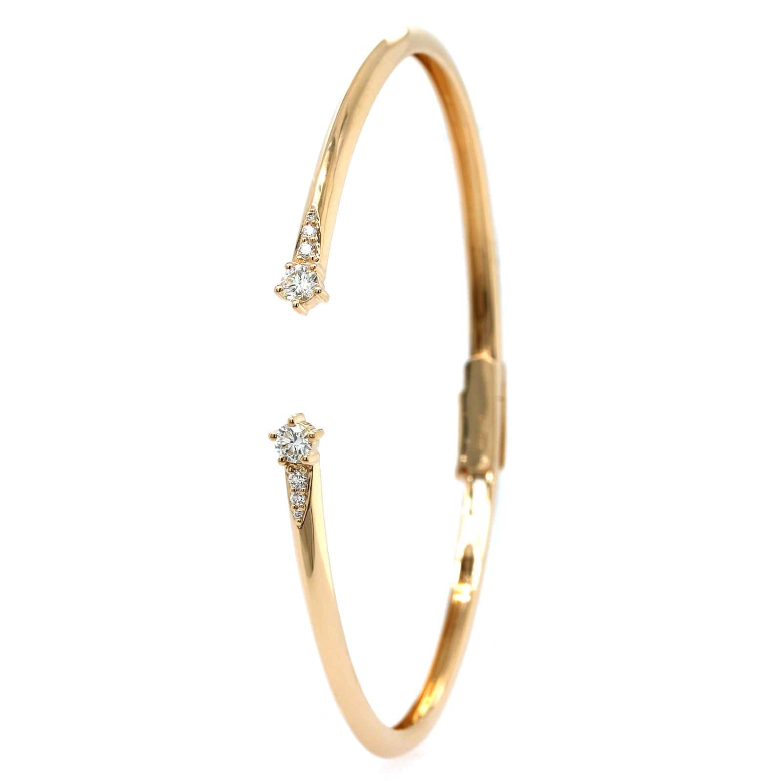 14K Yellow Gold Open Diamond Bracelet - Image 3