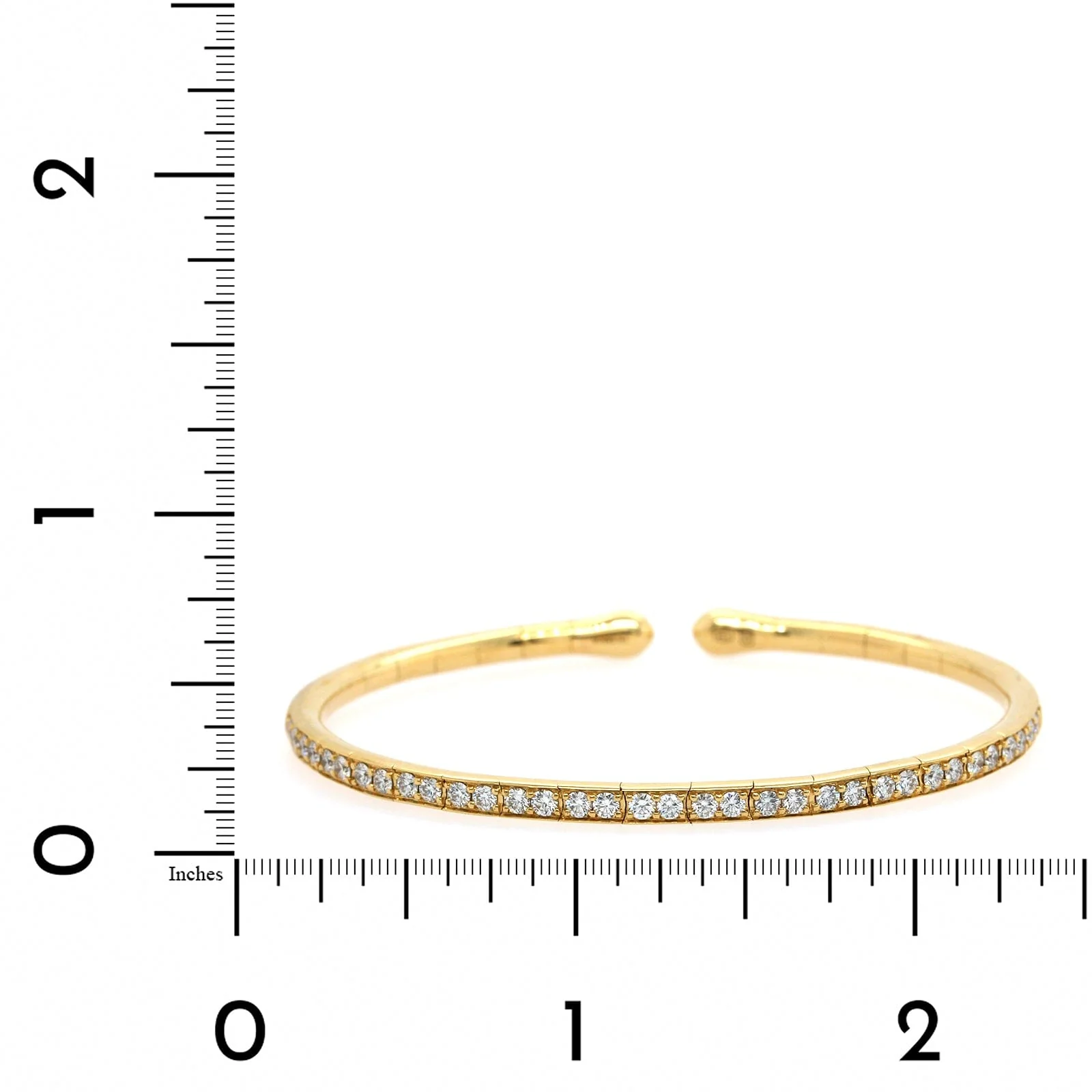Etho Maria 18K Yellow Gold Diamond Cuff Bracelet - Image 3