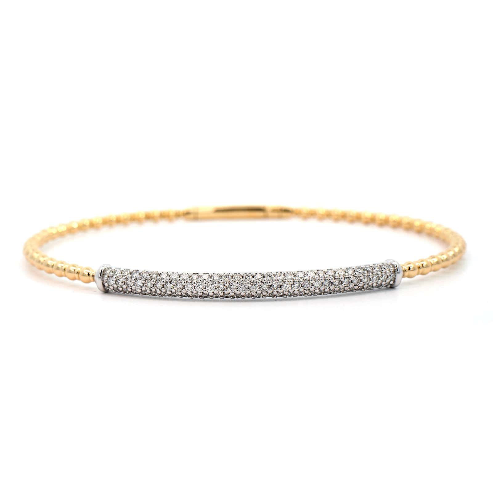 14K Two-Tone Flex Diamond Bracelet - Image 4