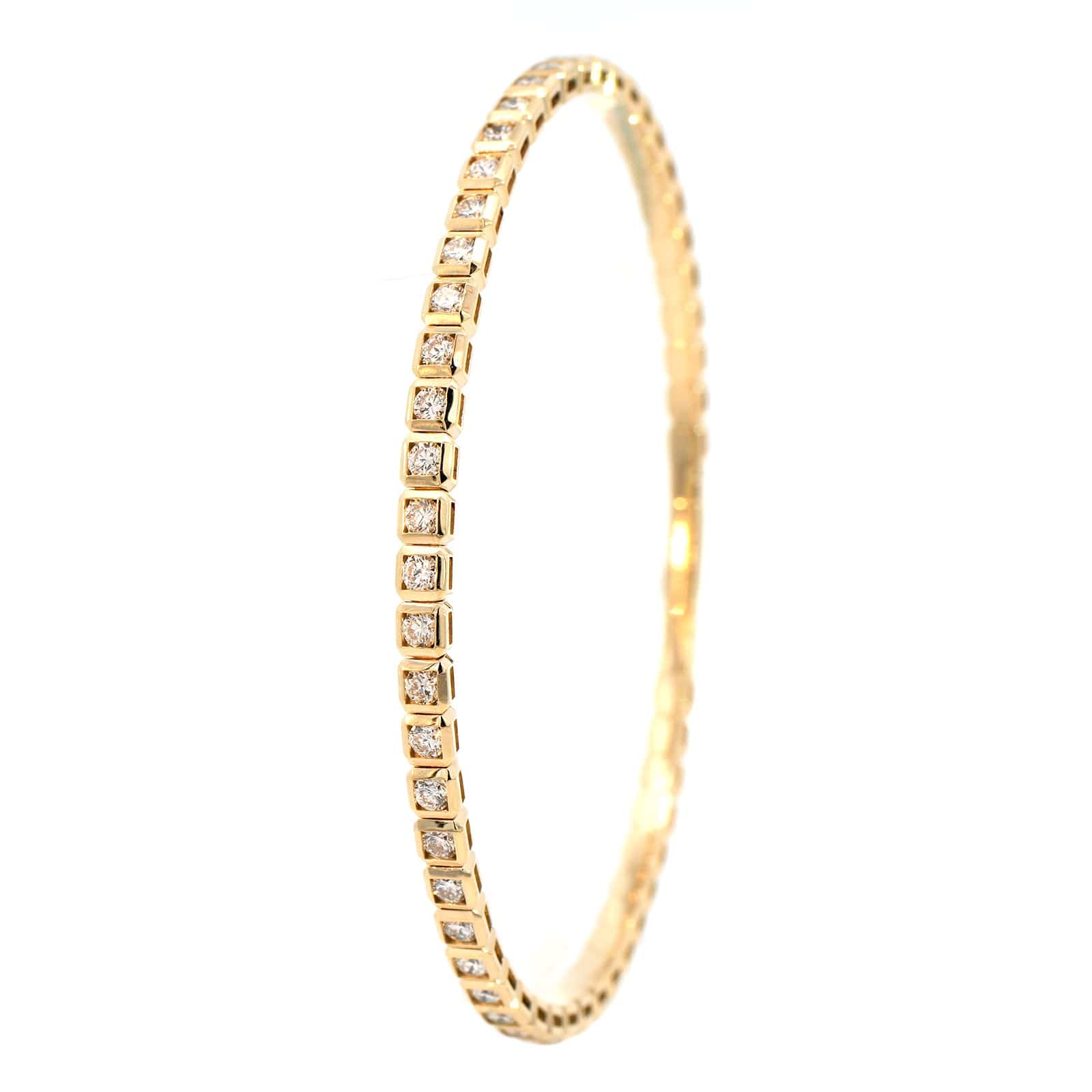 14K Yellow Gold Diamond Flex Bracelet - Image 2