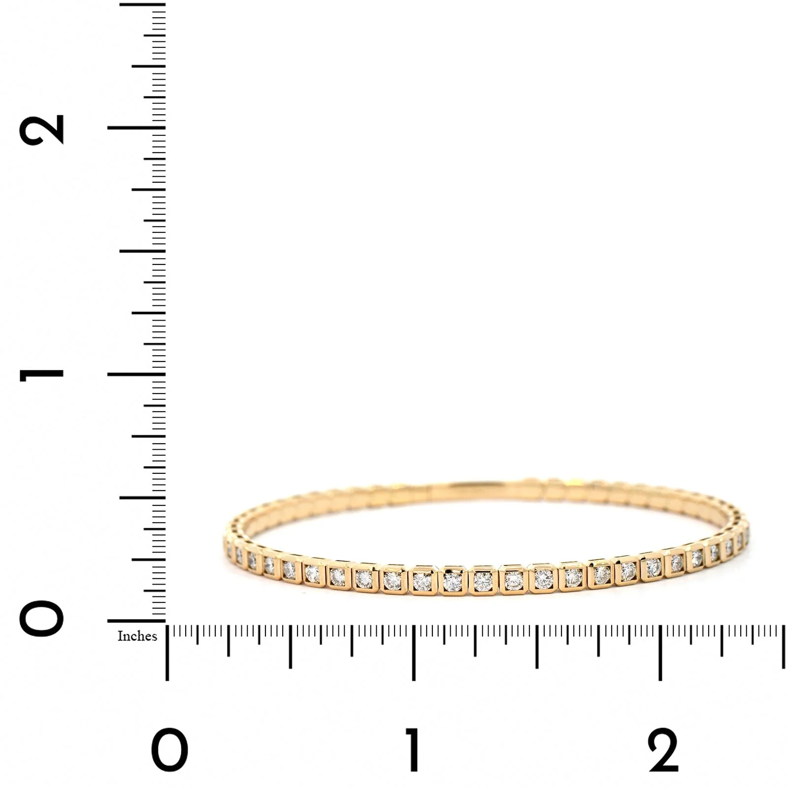 14K Yellow Gold Diamond Flex Bracelet - Image 3