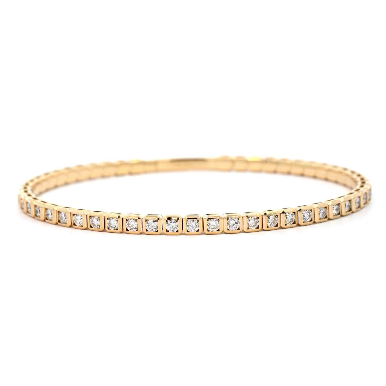 14K Yellow Gold Diamond Flex Bracelet - Image 4