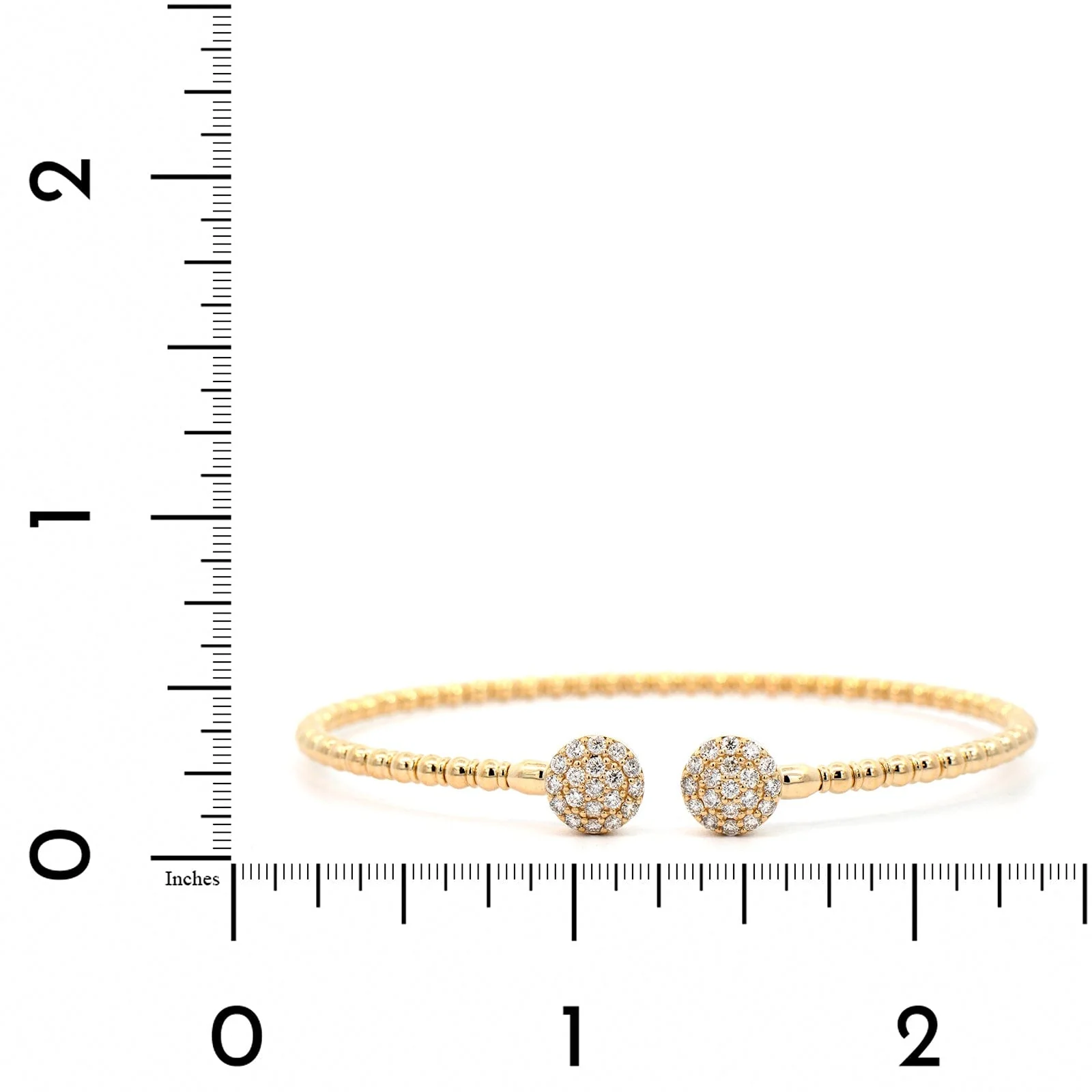14K Yellow Gold Open Diamond Flex Bracelet - Image 3
