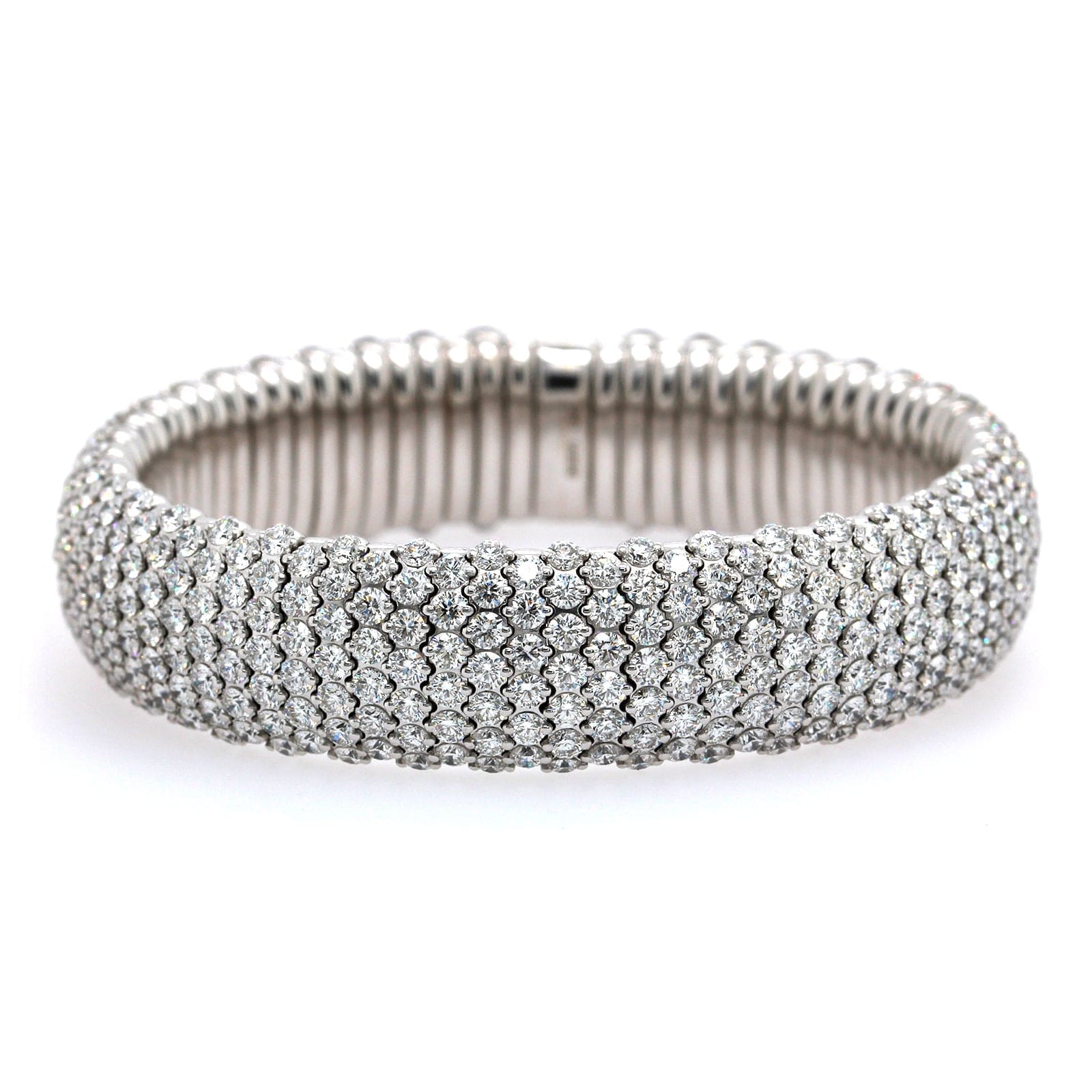 Zydo 18K White Gold Diamond Stretch Bracelet - Image 4