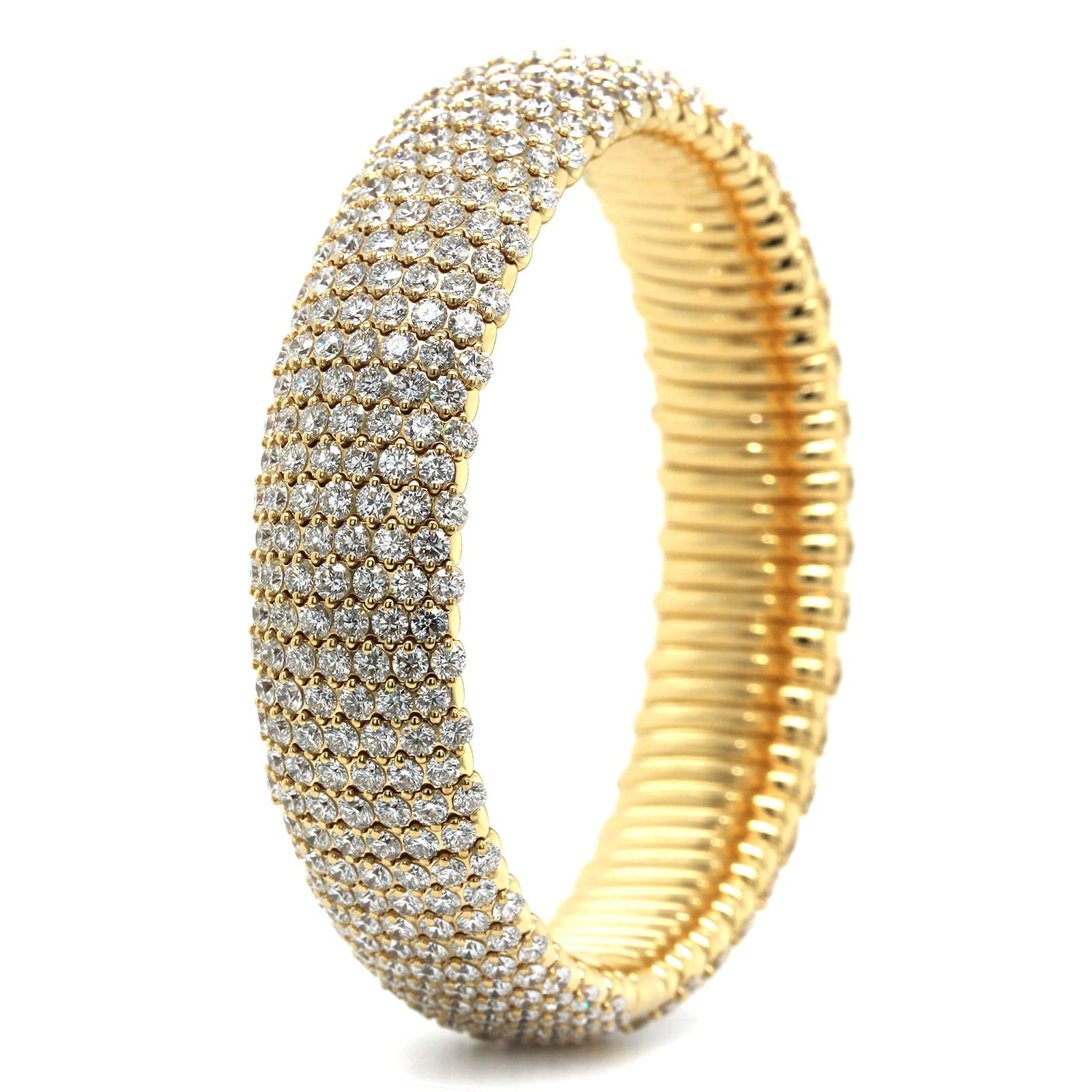 Zydo 18K Yellow Gold Diamond Stretch Bracelet - Image 2