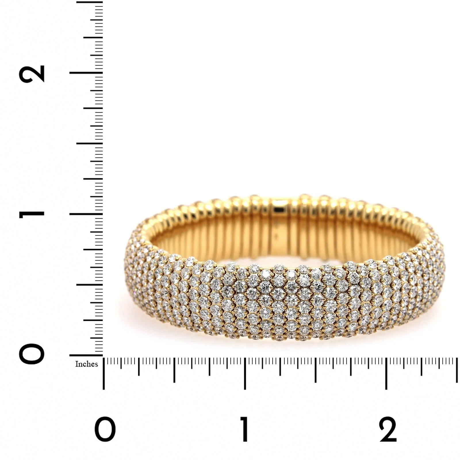 Zydo 18K Yellow Gold Diamond Stretch Bracelet - Image 3