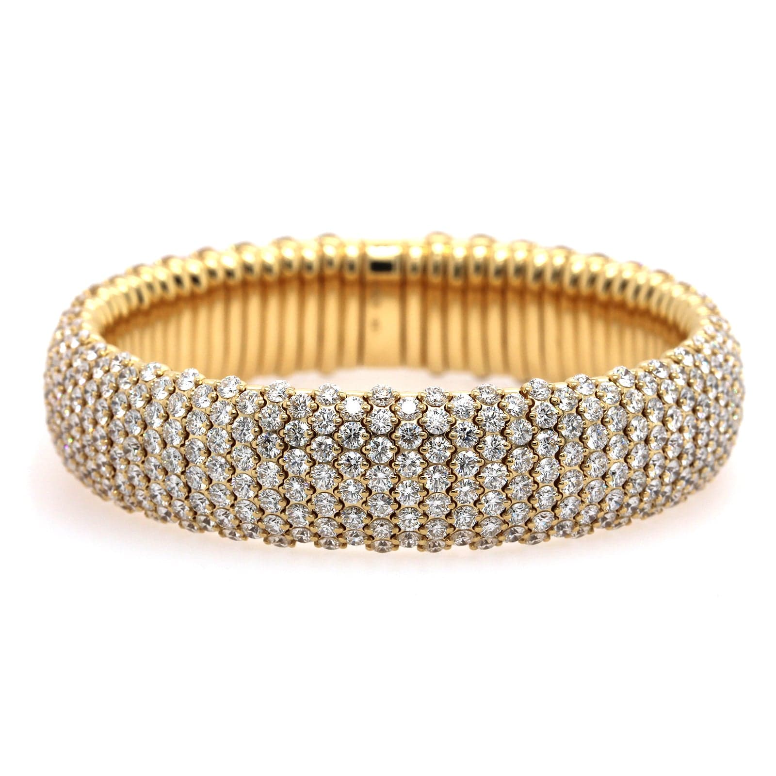 Zydo 18K Yellow Gold Diamond Stretch Bracelet - Image 4