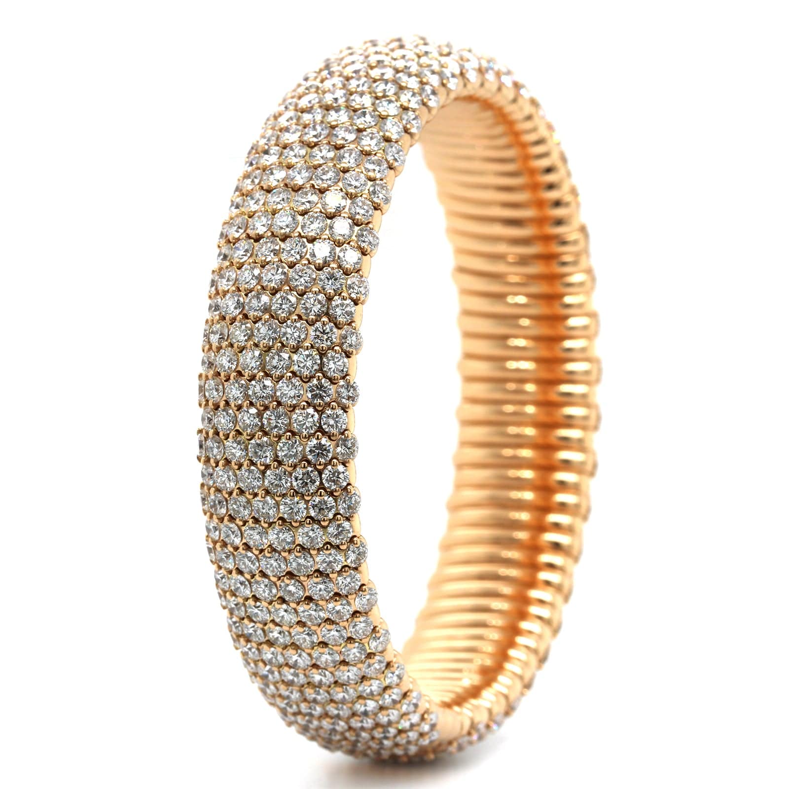 Zydo 18K Rose Gold Diamond Stretch Bracelet - Image 2