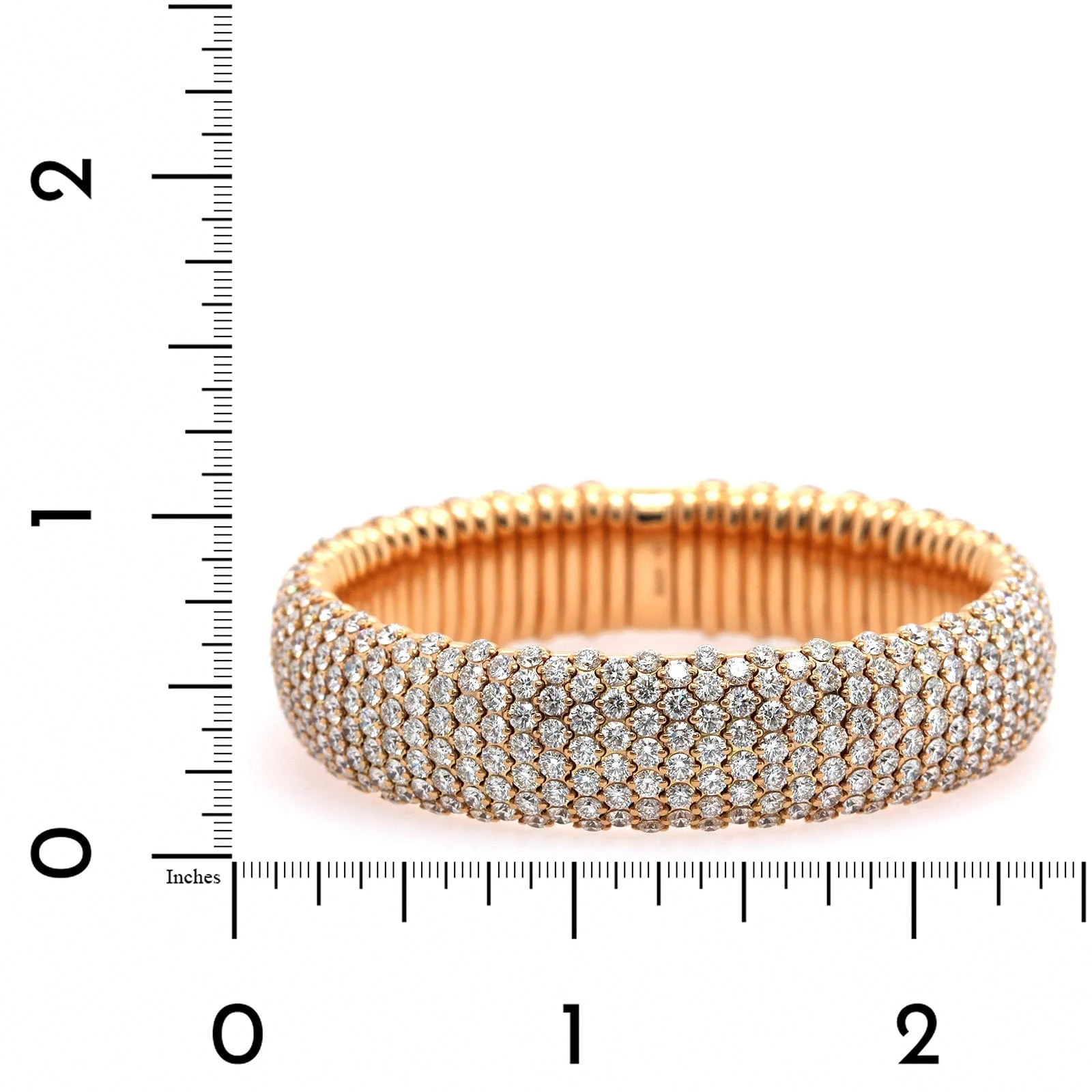 Zydo 18K Rose Gold Diamond Stretch Bracelet - Image 3