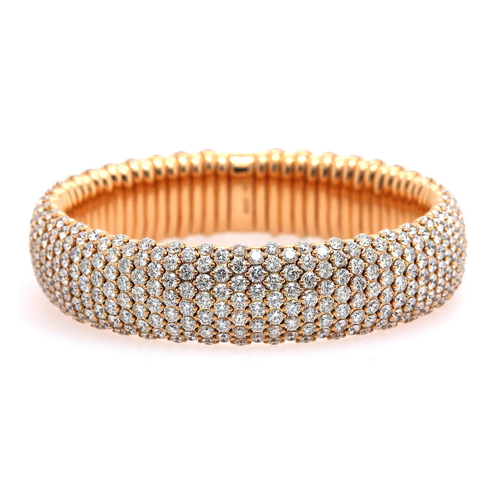 Zydo 18K Rose Gold Diamond Stretch Bracelet - Image 4