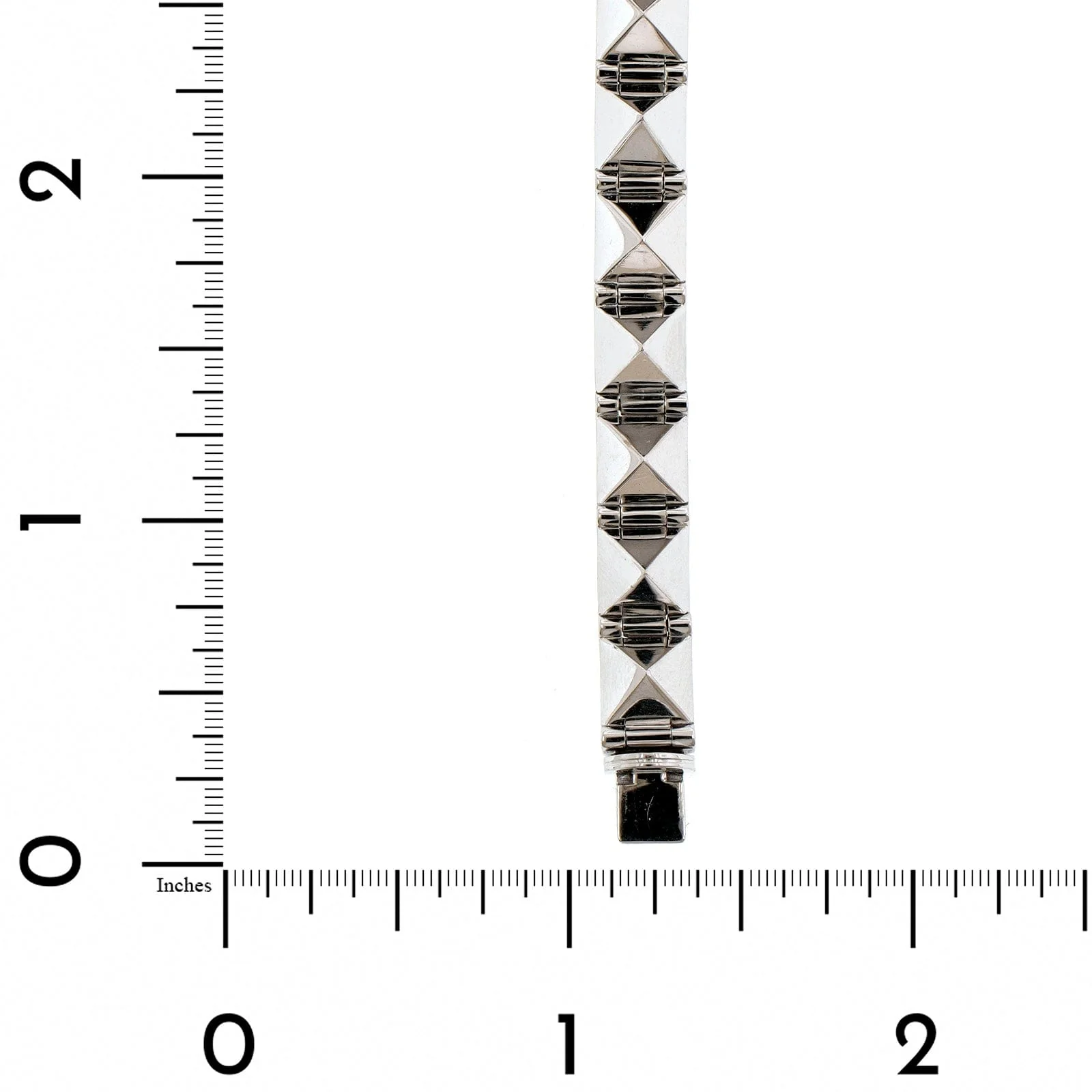 18K White Gold Spiked Diamond Bracelet - Image 3