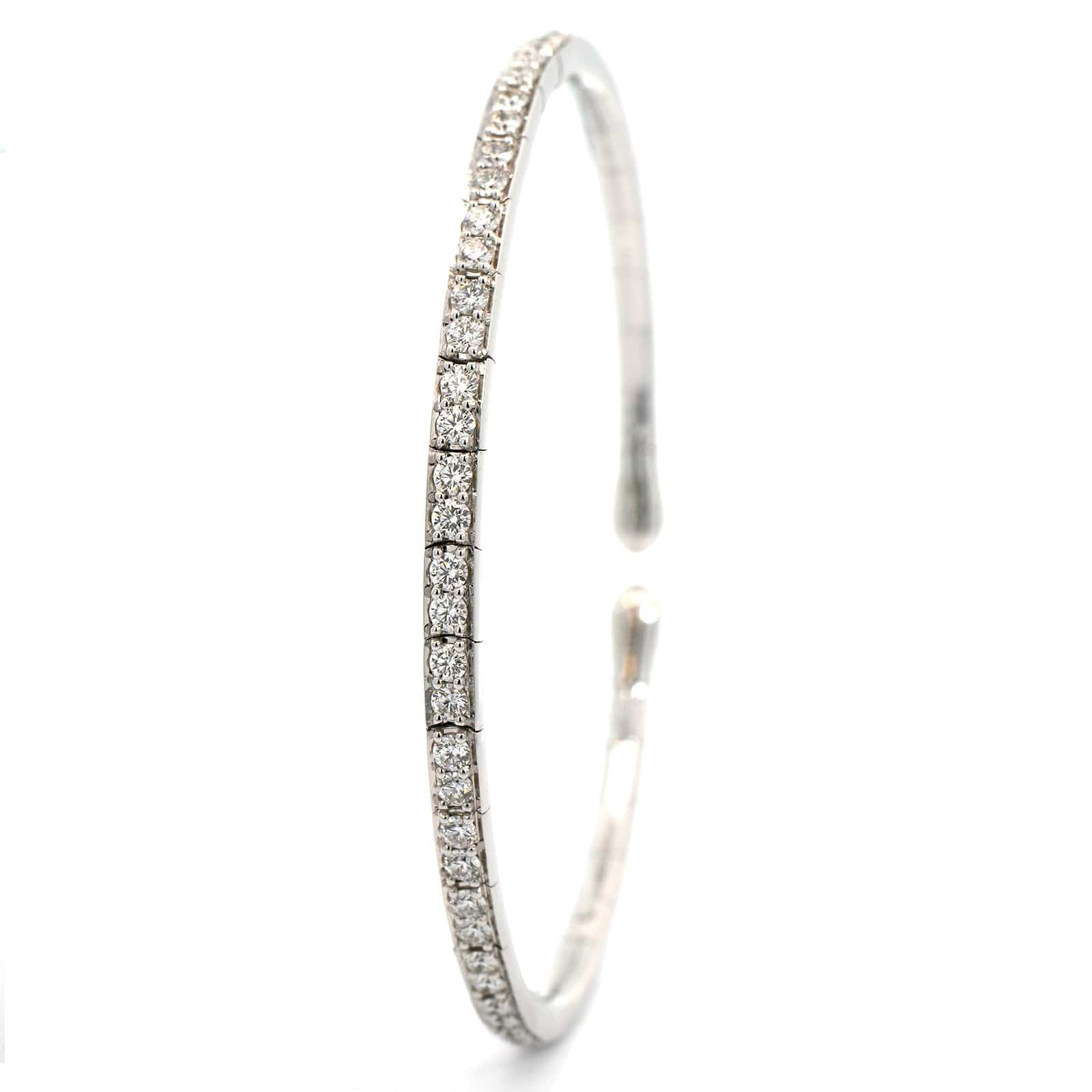 Etho Maria 18K White Gold Diamond Cuff Bracelet - Image 2