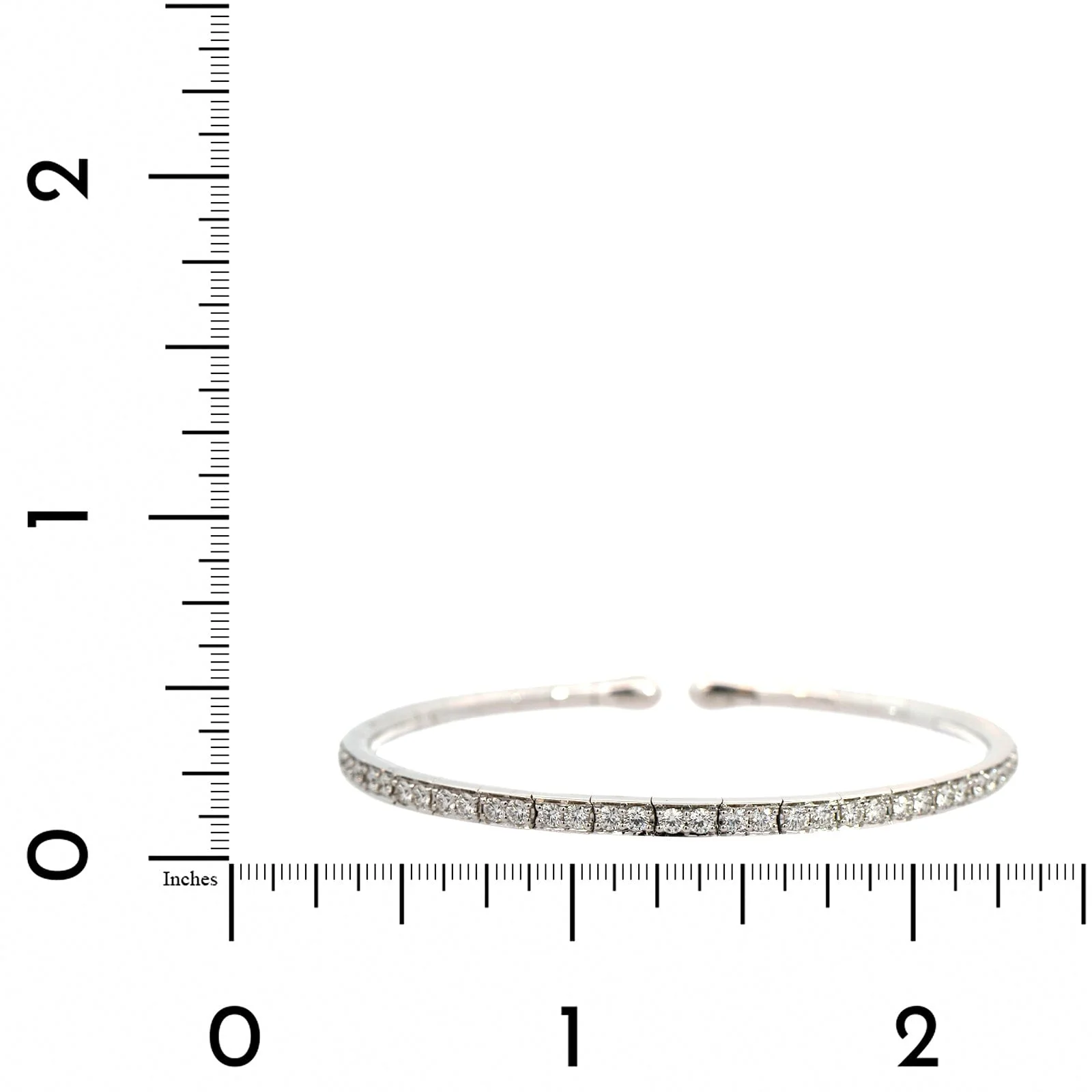 Etho Maria 18K White Gold Diamond Cuff Bracelet - Image 3