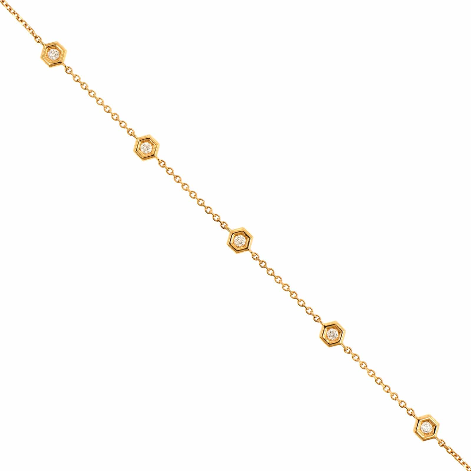 18K Yellow Gold Diamond Mini Bracelet - Image 2