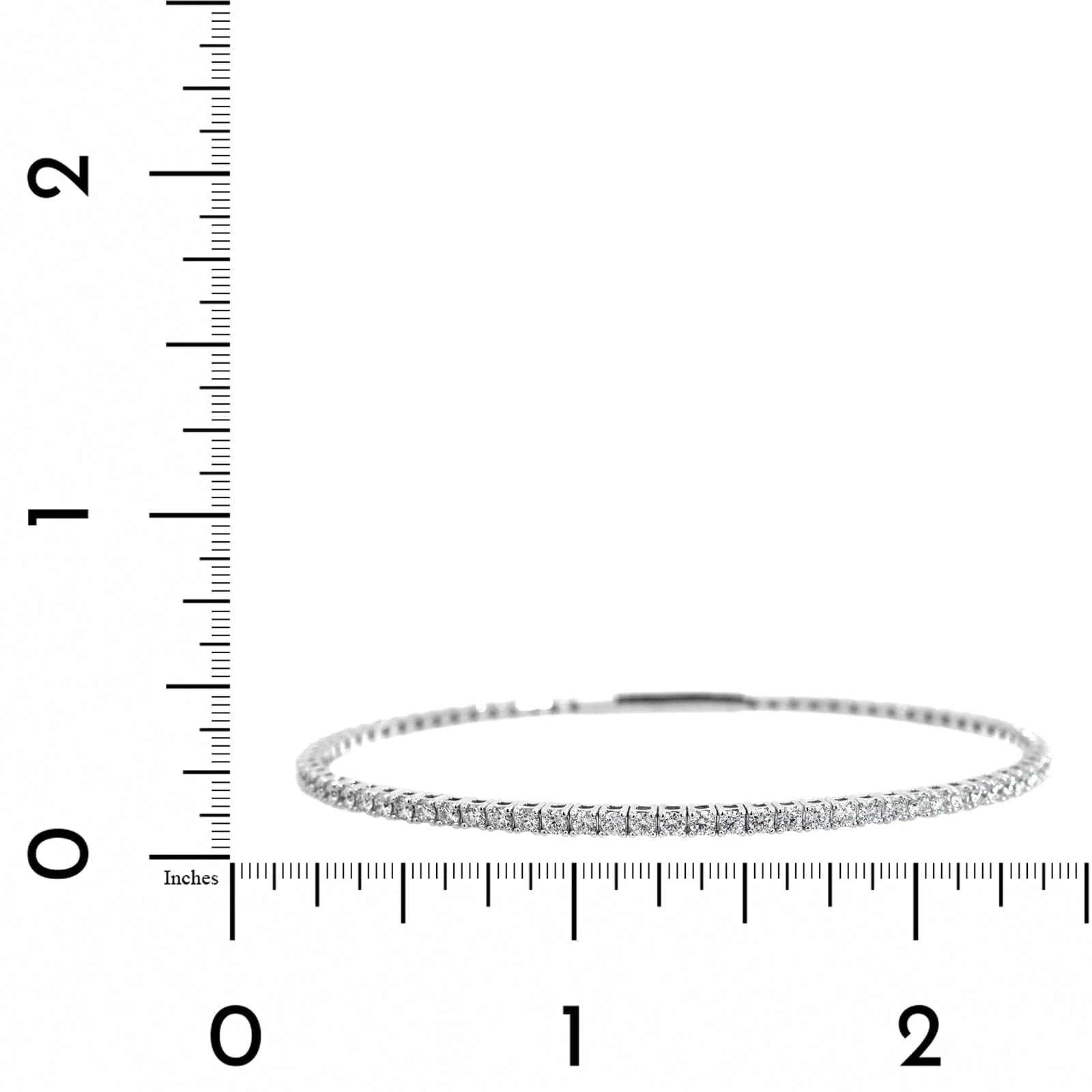 18K White Gold Flexible Diamond Bracelet - Image 3