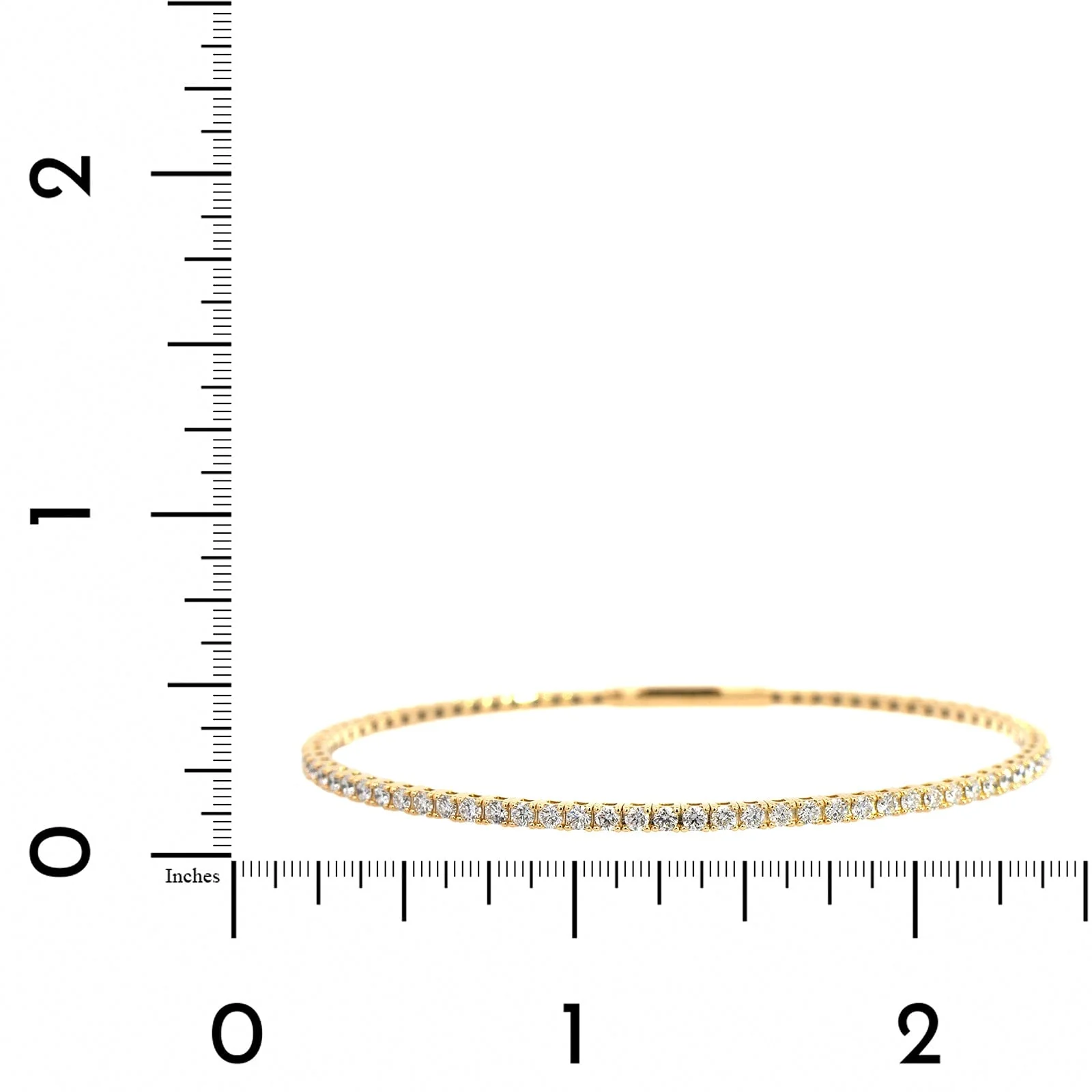 18K Yellow Gold Flexible Diamond Bracelet - Image 3
