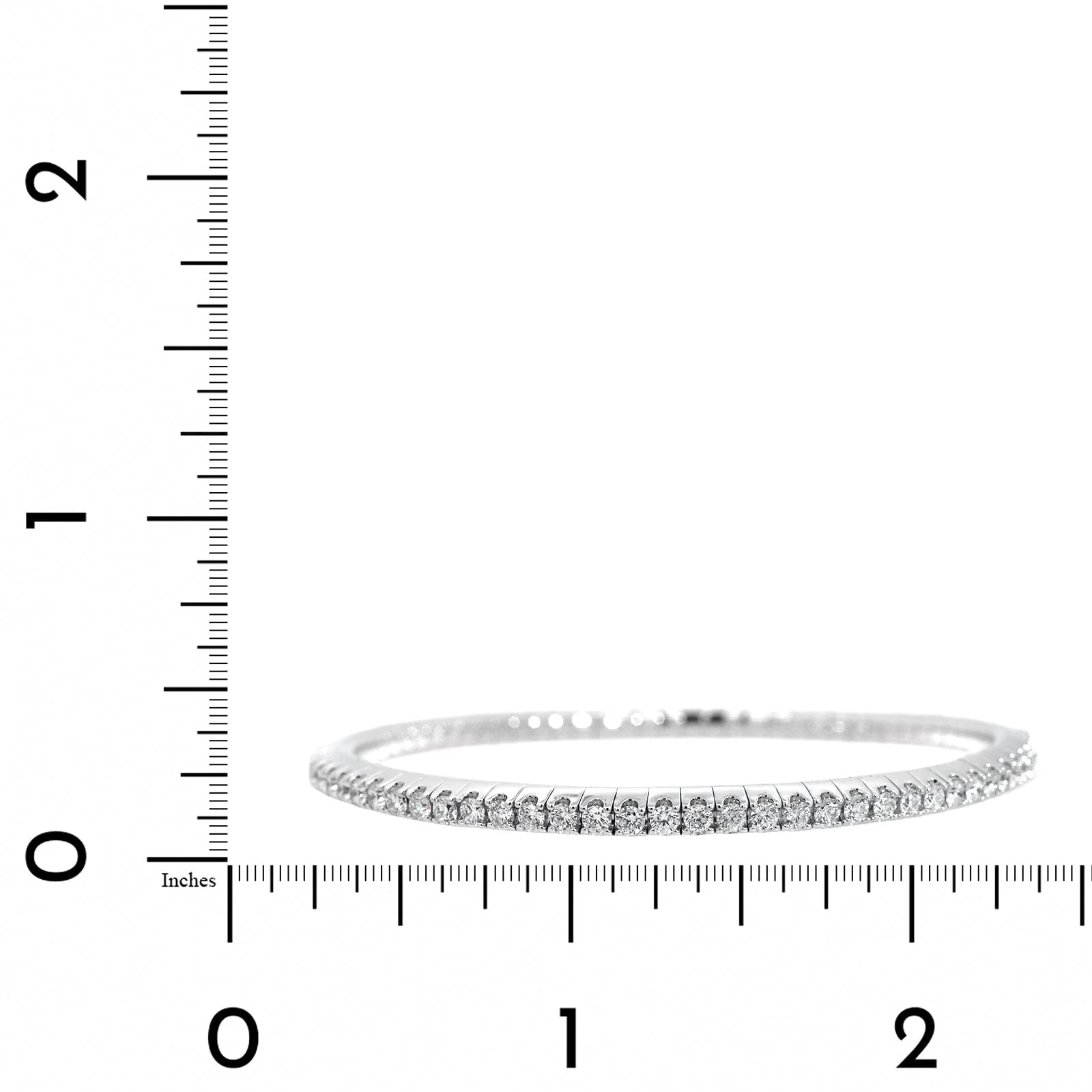 18K White Gold Stretch Diamond Bracelet - Image 3