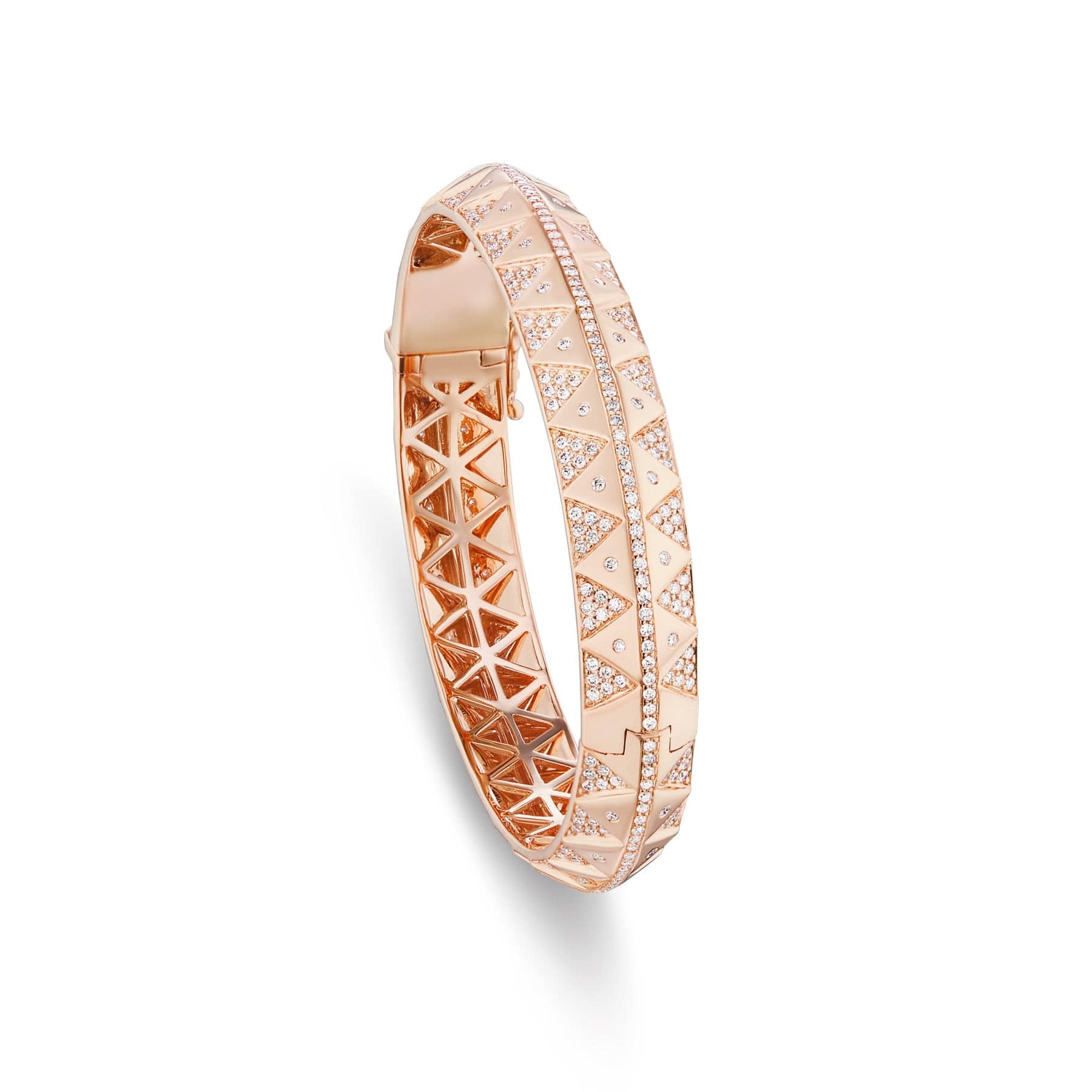 Harwell Godfrey 18K Rose Gold Chubby Pave Diamond Bangle - Image 2