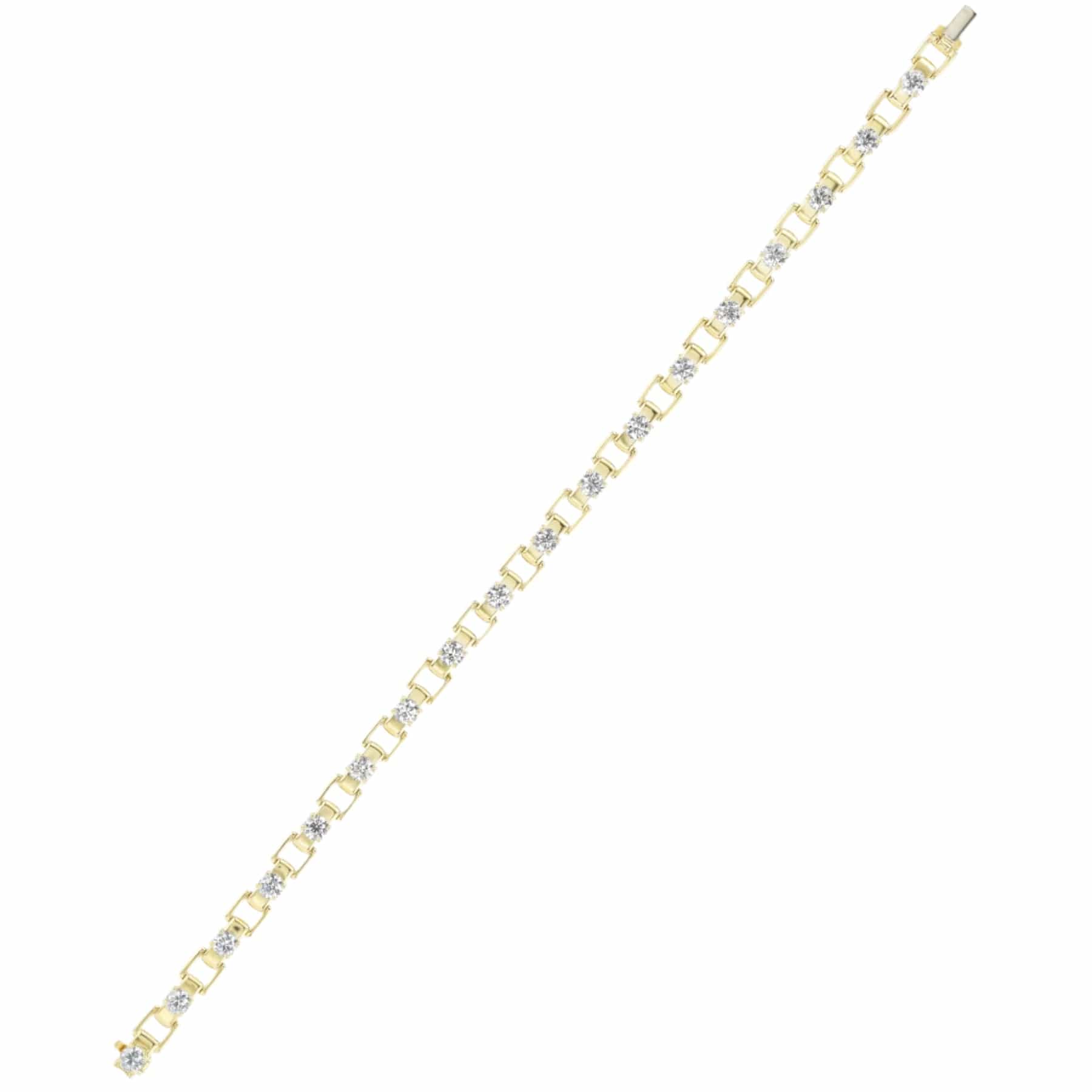 Emily P. Wheeler 18K Yellow Gold Open Link Diamond Bracelet - Image 2