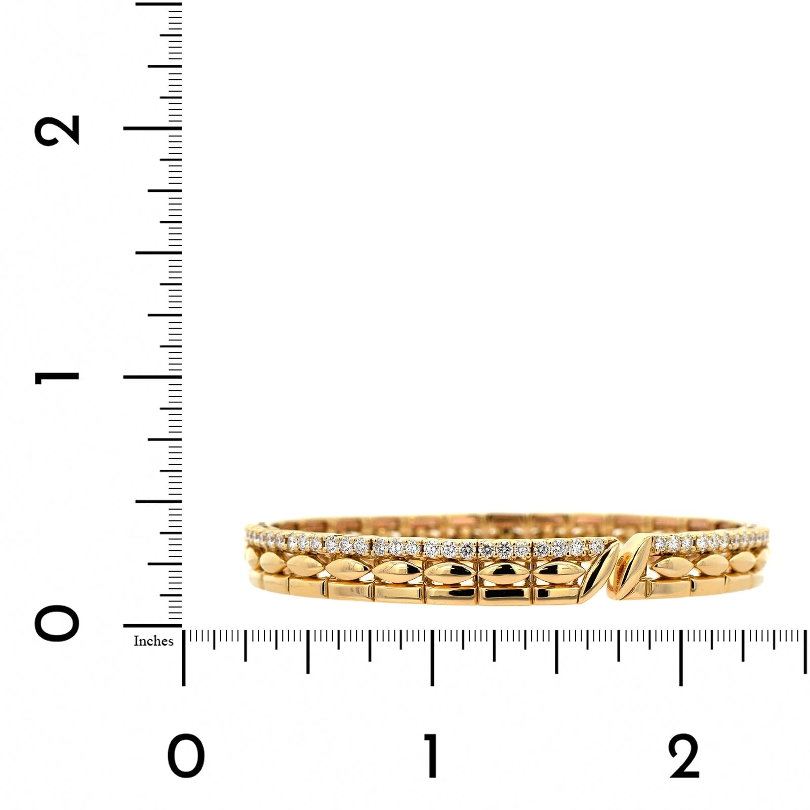 Etho Maria 18K Yellow Gold Diamond Cuff Bracelet - Image 3