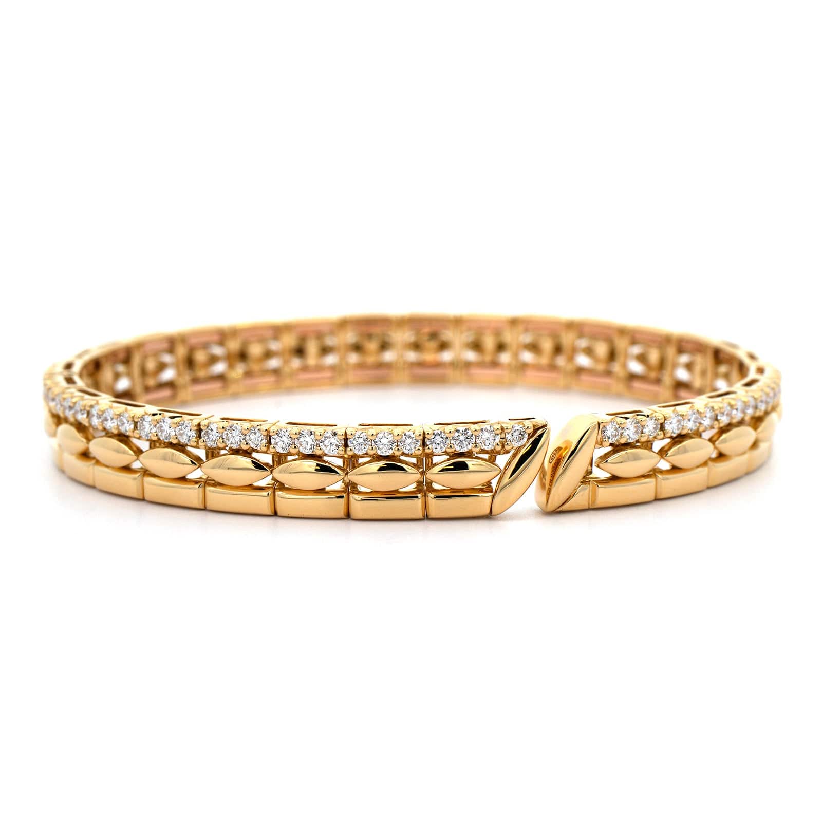 Etho Maria 18K Yellow Gold Diamond Cuff Bracelet - Image 4