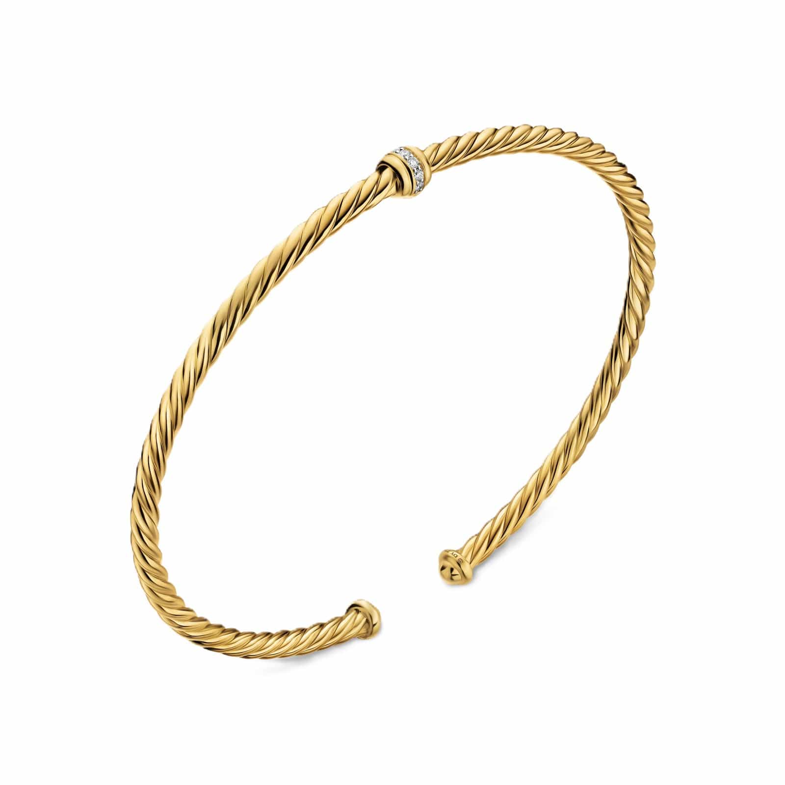 Micro Cablespira® Flex Center Station Bracelet 18K Yellow Gold, 2.6mm - Image 3