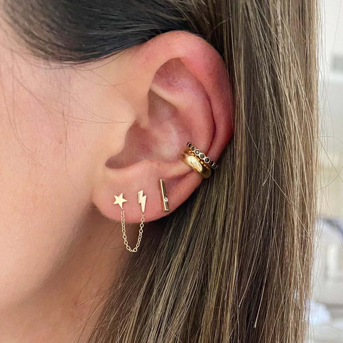 14K Yellow Gold Earrings - Image 2
