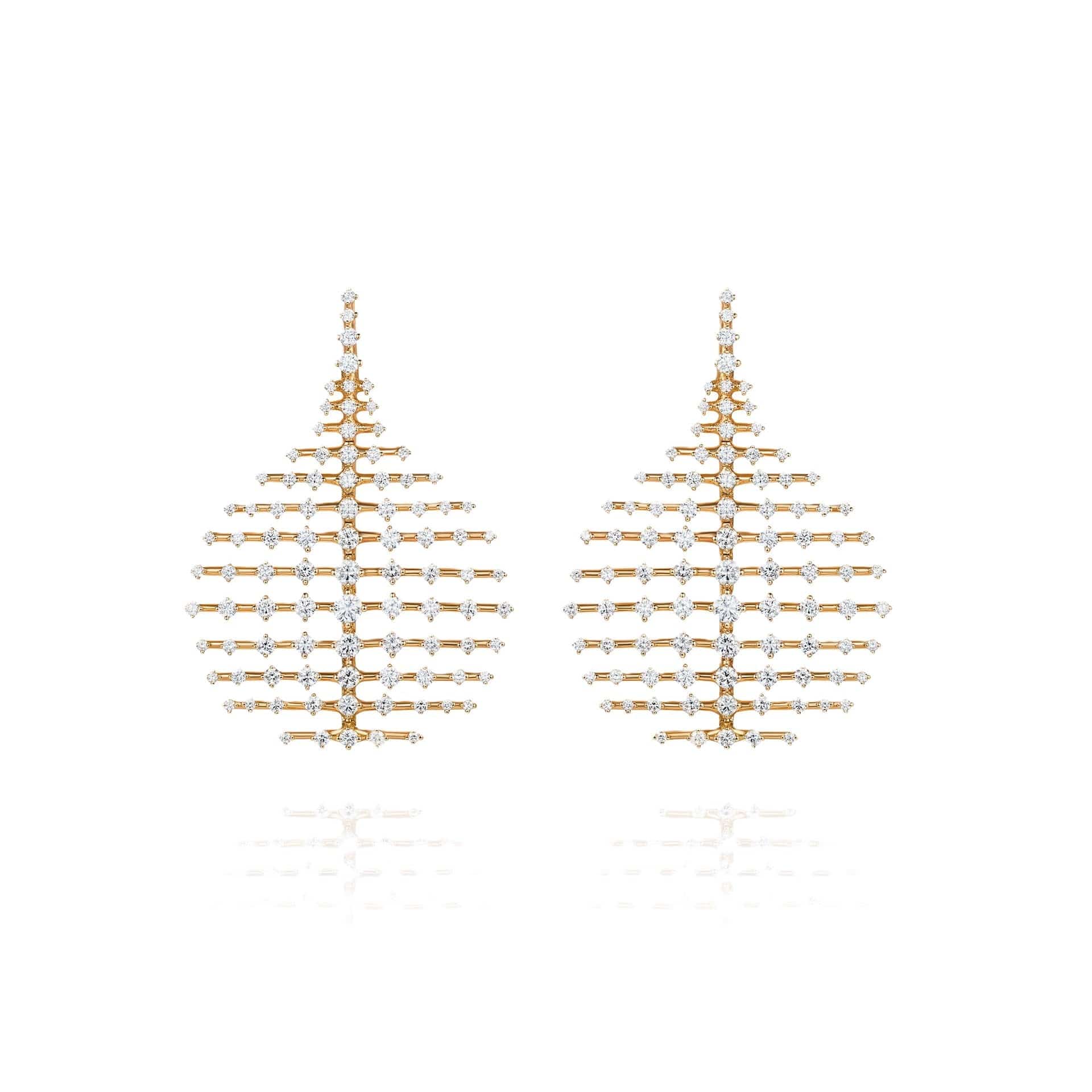 Fernando Jorge 18K Yellow Gold and Diamond Small Disco Drop Earrings