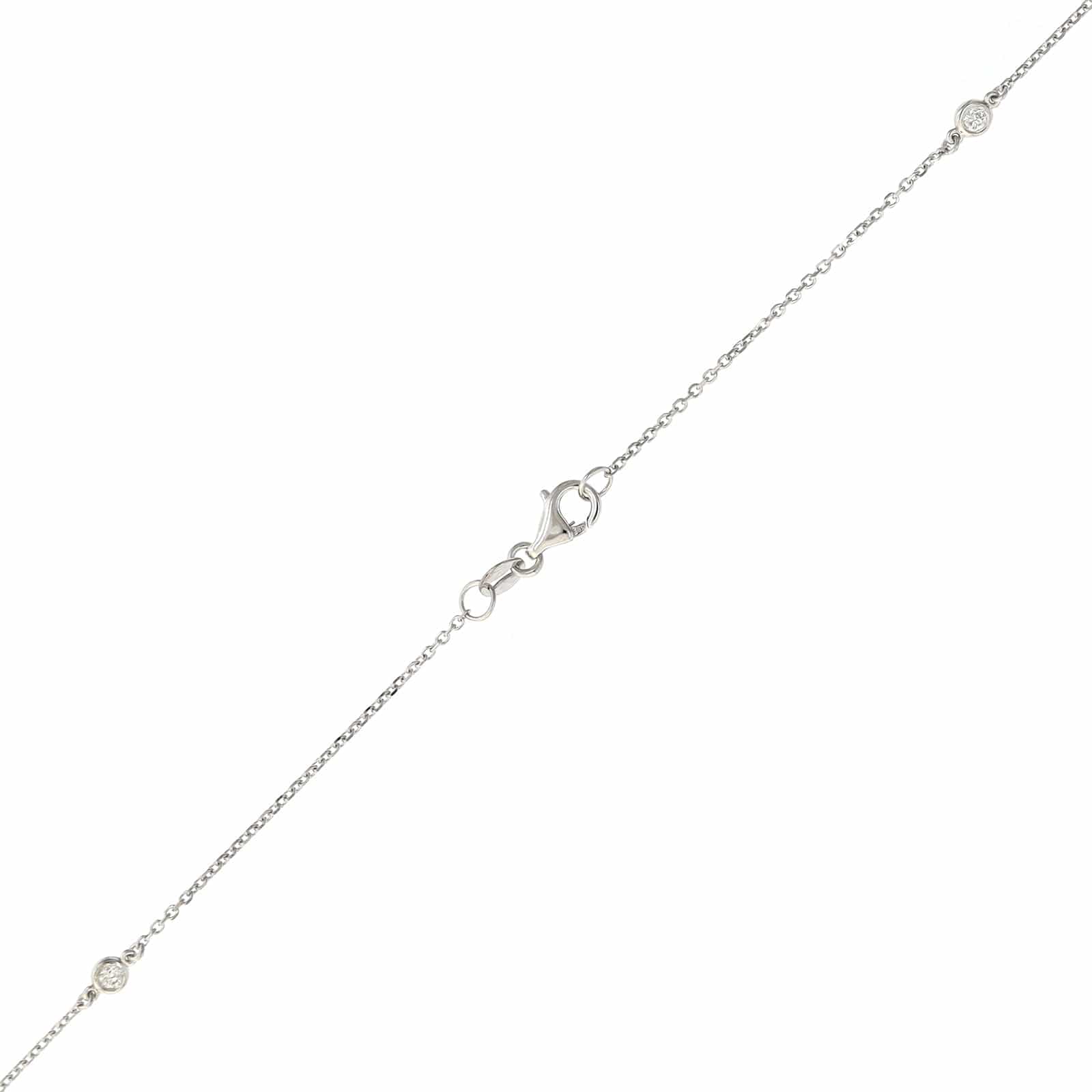 14K White Gold Diamonds By The Yard Necklace - Image 3