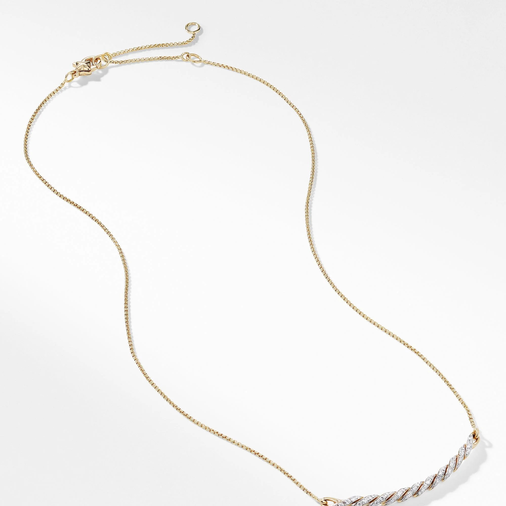 Paveflex Station Necklace with Diamonds in 18K Gold - Image 3