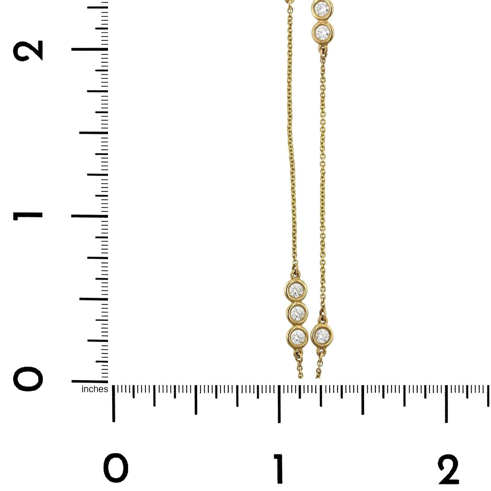 14K Yellow Gold Diamond Bezel Necklace - Image 3