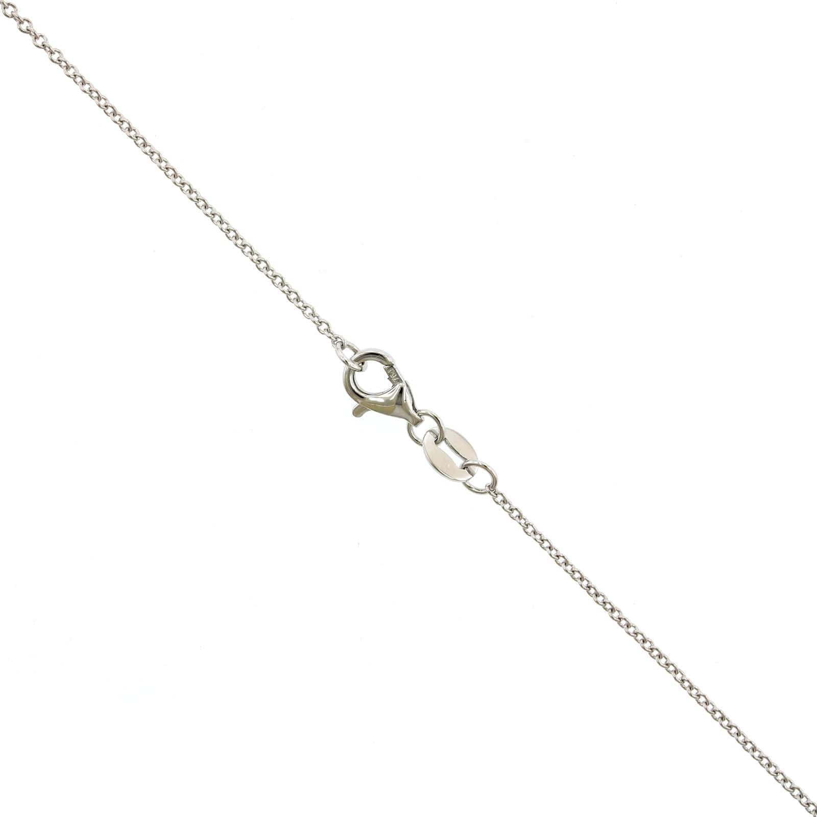 18K White Gold 13 Stone Diamond By The Yard Necklace - Image 2