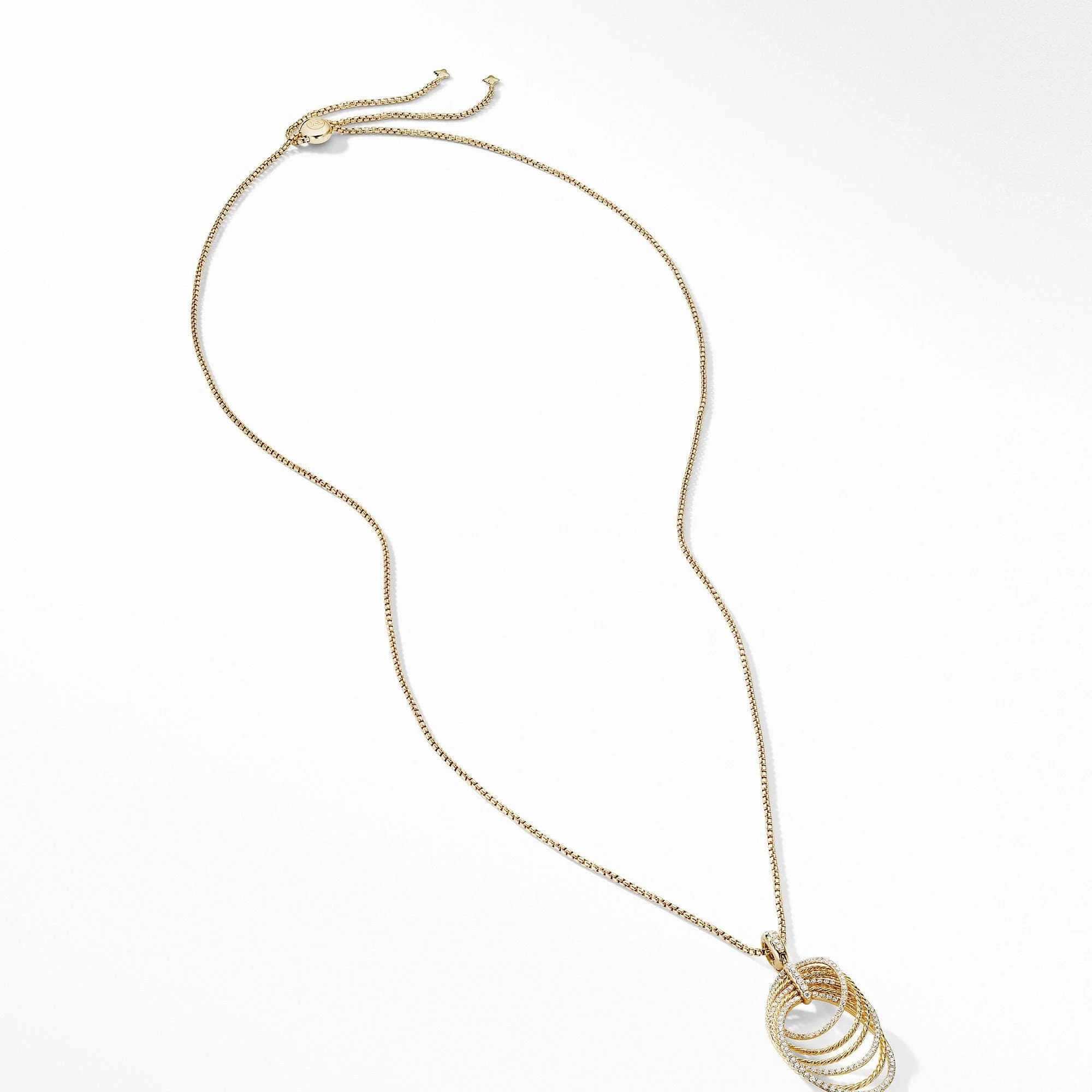 DY Origami Pendant Necklace in 18K Yellow Gold with Diamonds - Image 3